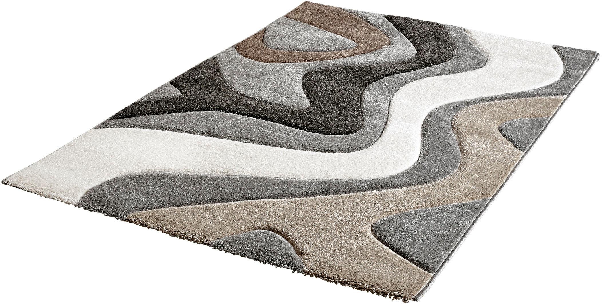 Image of Obsession Teppich »My Acapulco 680«, rechteckig, 21 mm Höhe, modernes Wellen Design, handgearbeiteter Konturenschnitt, ideal im Wohnzimmer & Schlafzimmer bei Ackermann Versand Schweiz