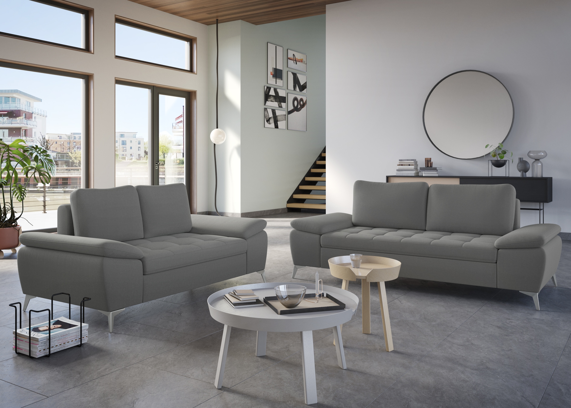 sit&more 2,5-Sitzer »Latigo«, mit hochwertigen Metallfüssen