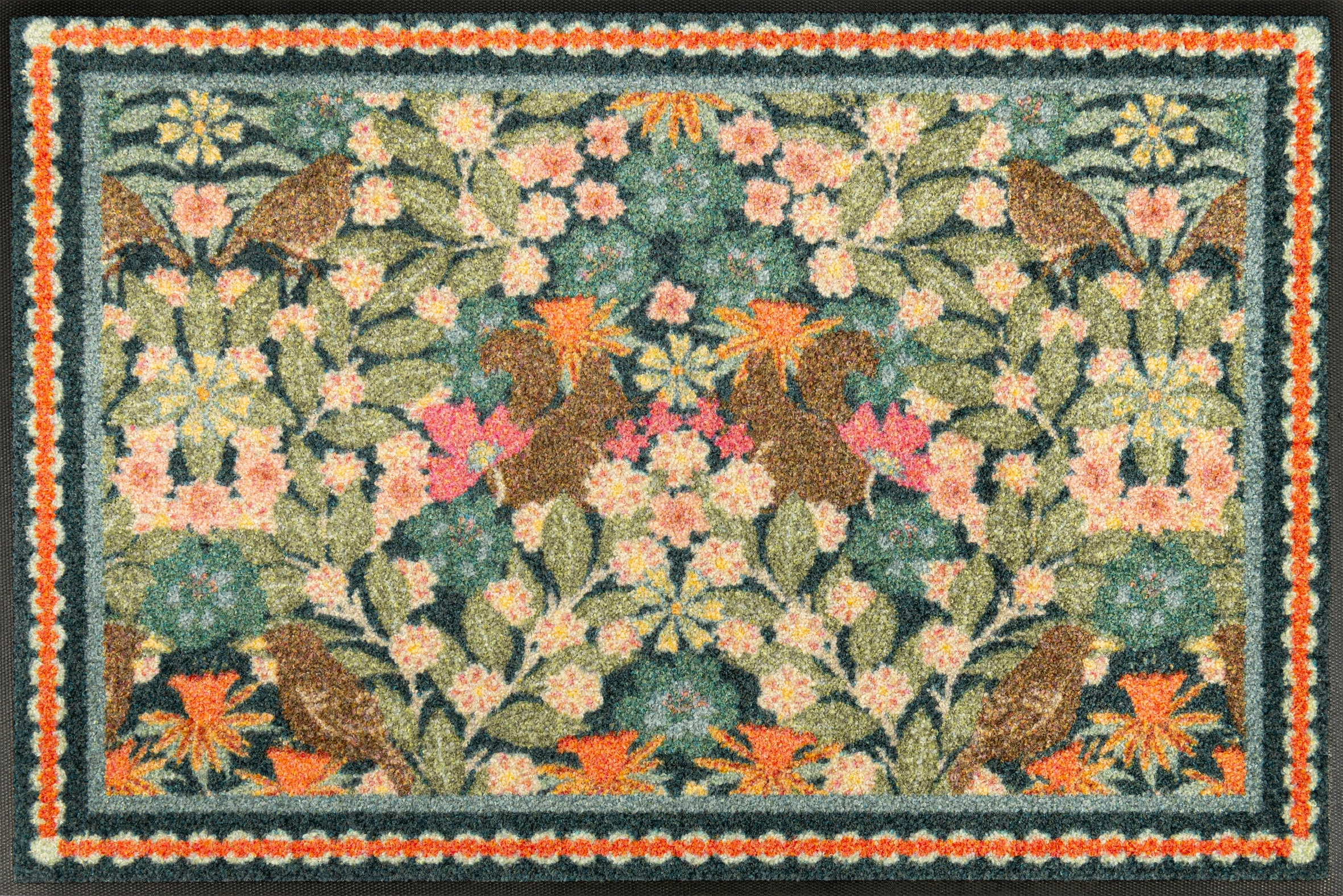 Image of wash+dry by Kleen-Tex Fussmatte "Garden Luxe Blue" rechteckig 7 mm Höhe auch als Läufer erhätlich, waschbar und trocknergeeignet