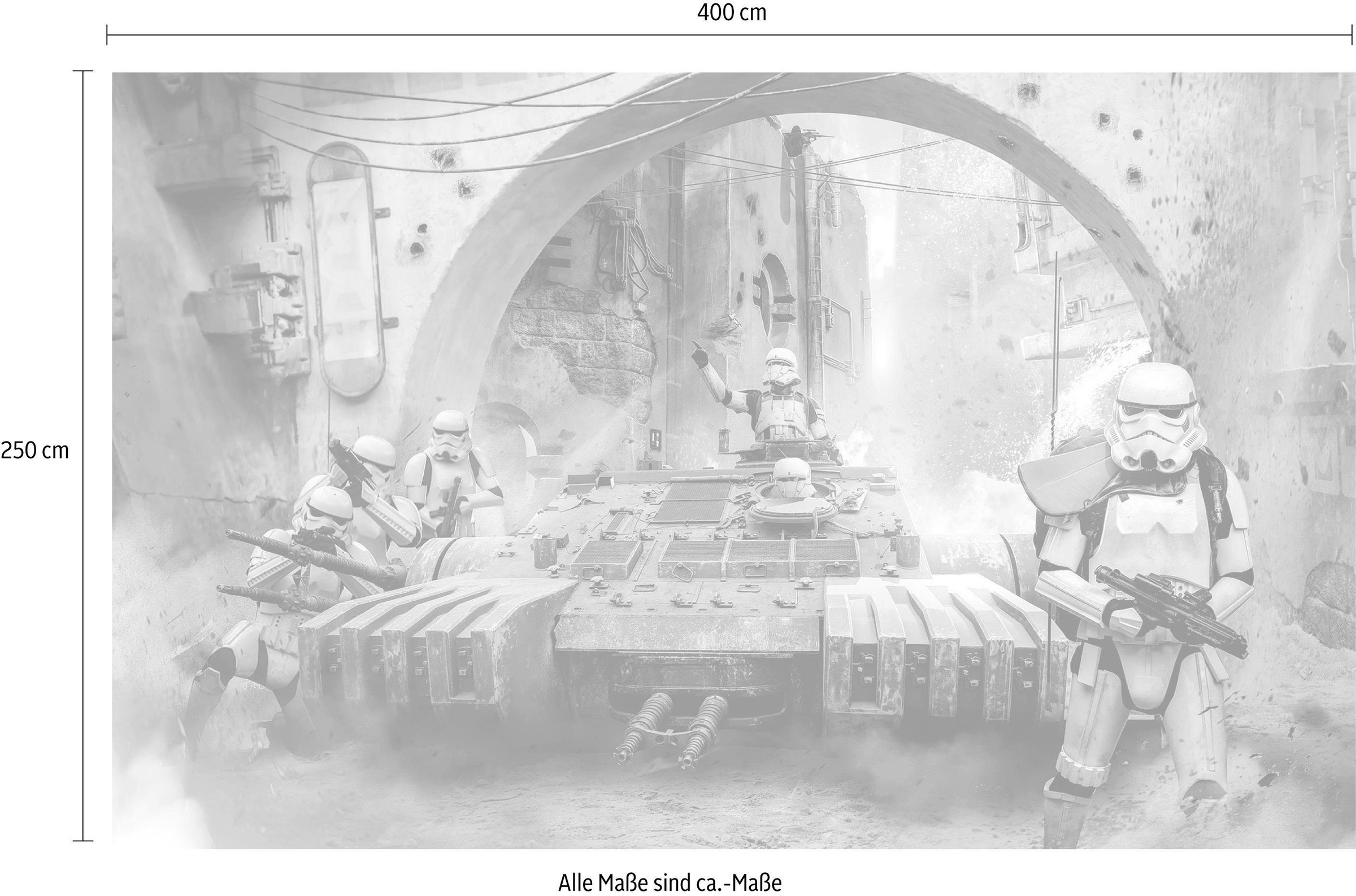 Komar Vliestapete »Digitaldruck Vlies - Star Wars Tanktrooper - Grösse 400 x 250 cm«, bedruckt, Kinderzimmer