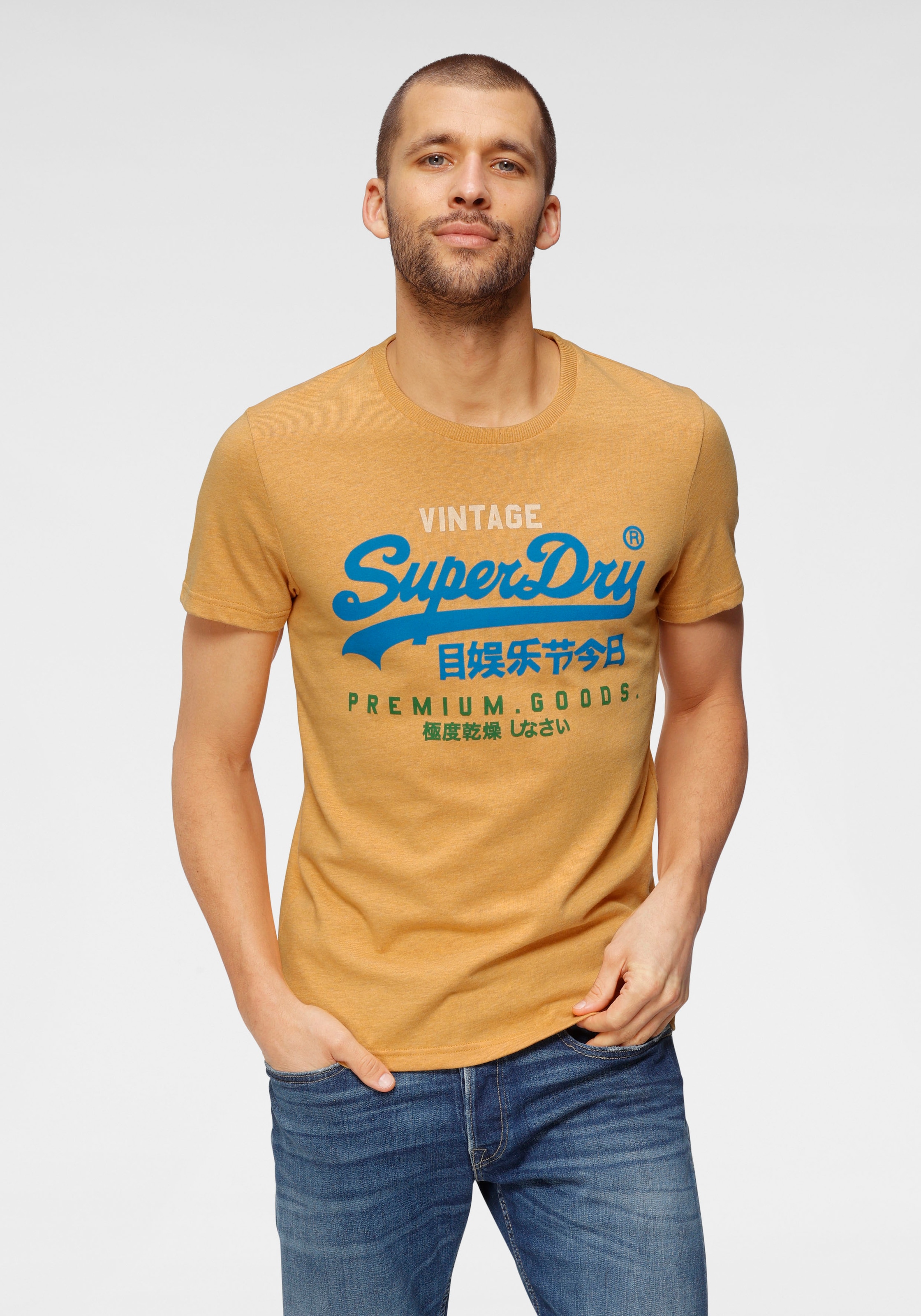 Image of Superdry Rundhalsshirt »VL TRI TEE 220« bei Ackermann Versand Schweiz