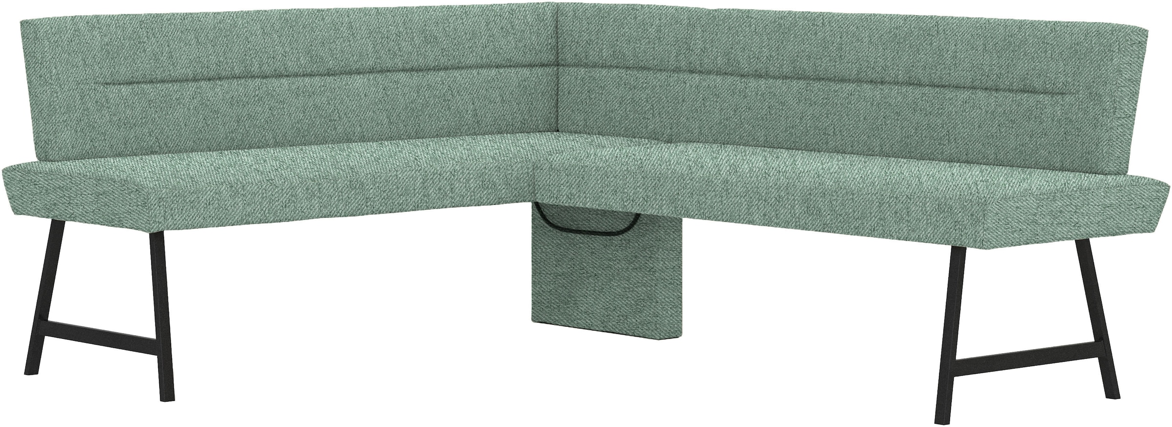 GOODproduct Ensemble de bancs d'angle »Sava« Ensemble, 4 cuis tlg. Eckbank mit Wellenfederung im Sitz, Tisch Massiv Eiche