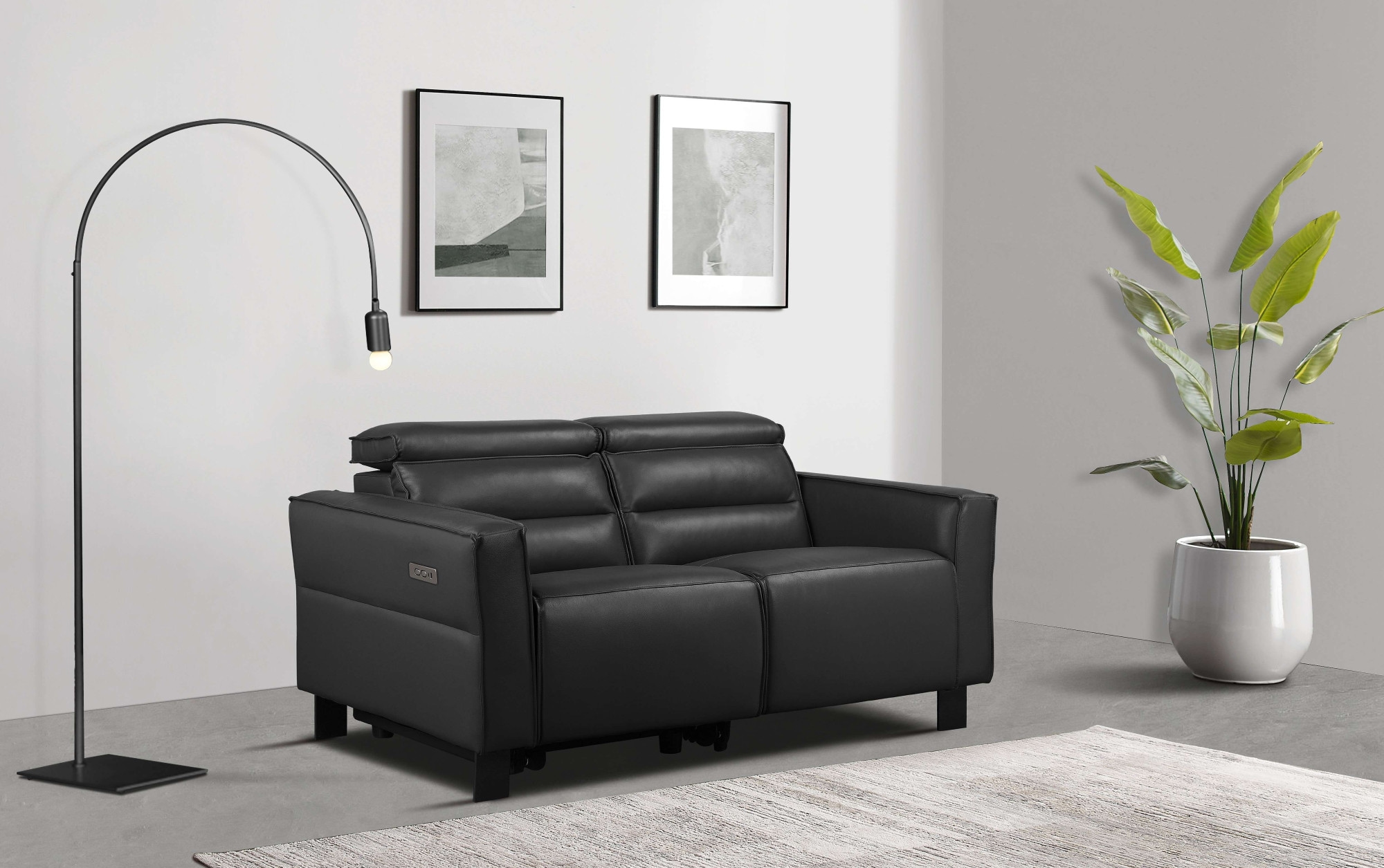 Home affaire 2-Sitzer »Carpari, 162 cm, mit manueller od. elektrischer Relaxfunktion« (USB A/C), sowie Kopfteilverstellung