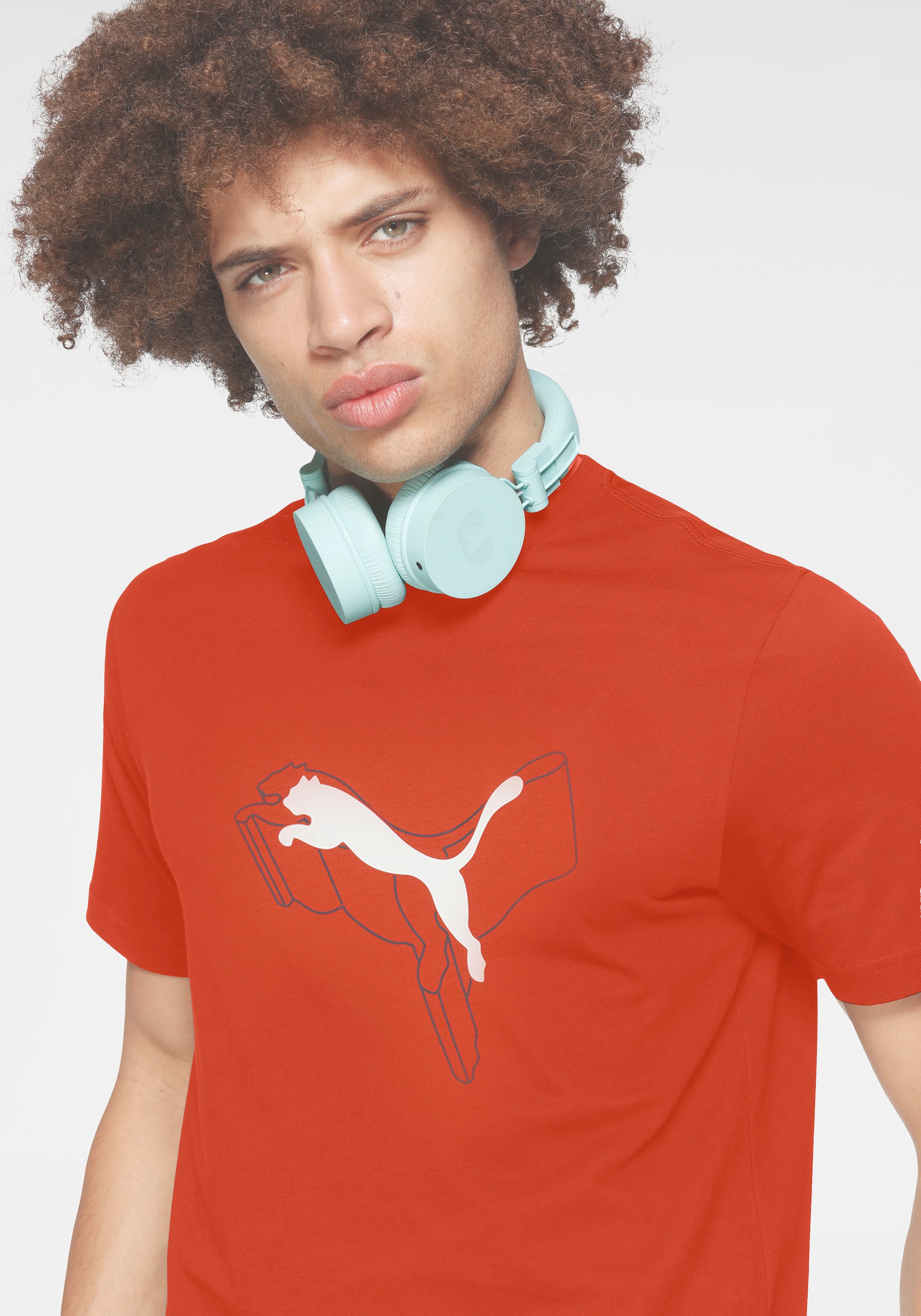 PUMA T-Shirt »ESS+ LOGO LAB CAT TEE«