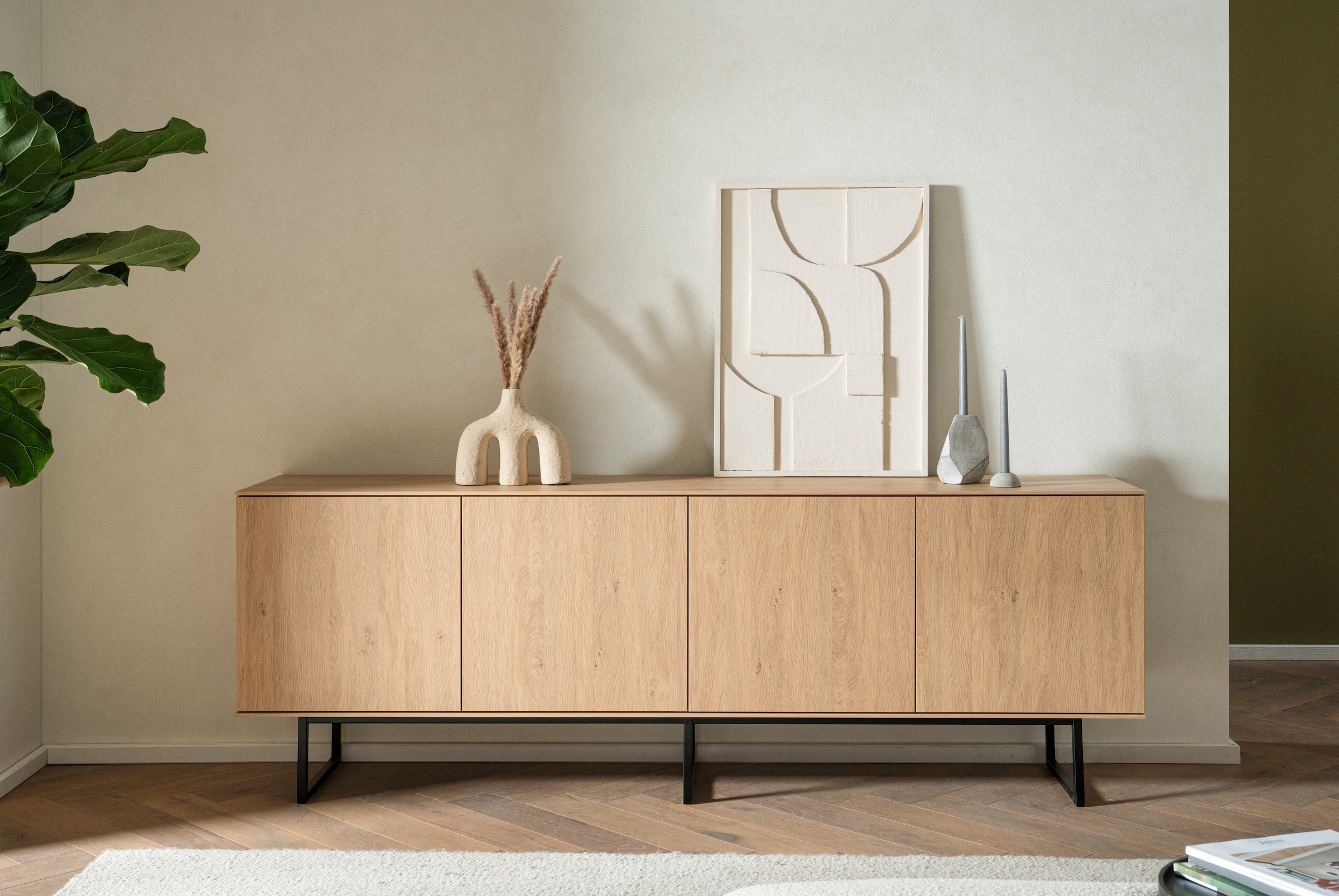 Image of Home affaire Lowboard "Lund, moderner TV-Unterschrank, Kommode mit Kufengestell" ausreichend Stauraum, vielseitig einsetzbar, 200 cm breit