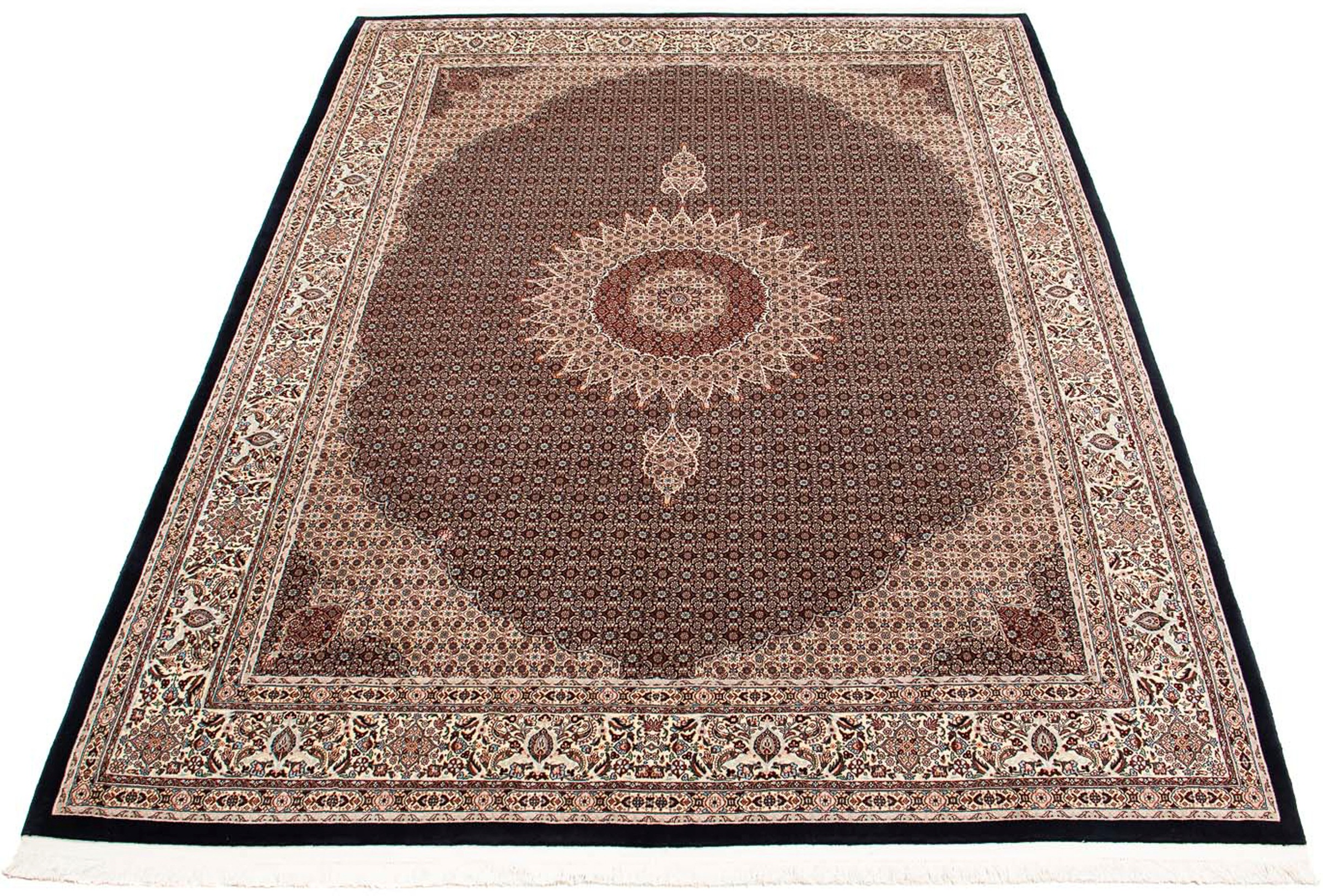 Image of morgenland Orientteppich »Perser - Classic - 386 x 300 cm - dunkelblau«, rechteckig, 10 mm Höhe, Wohnzimmer, Handgeknüpft, Einzelstück mit Zertifikat bei Ackermann Versand Schweiz