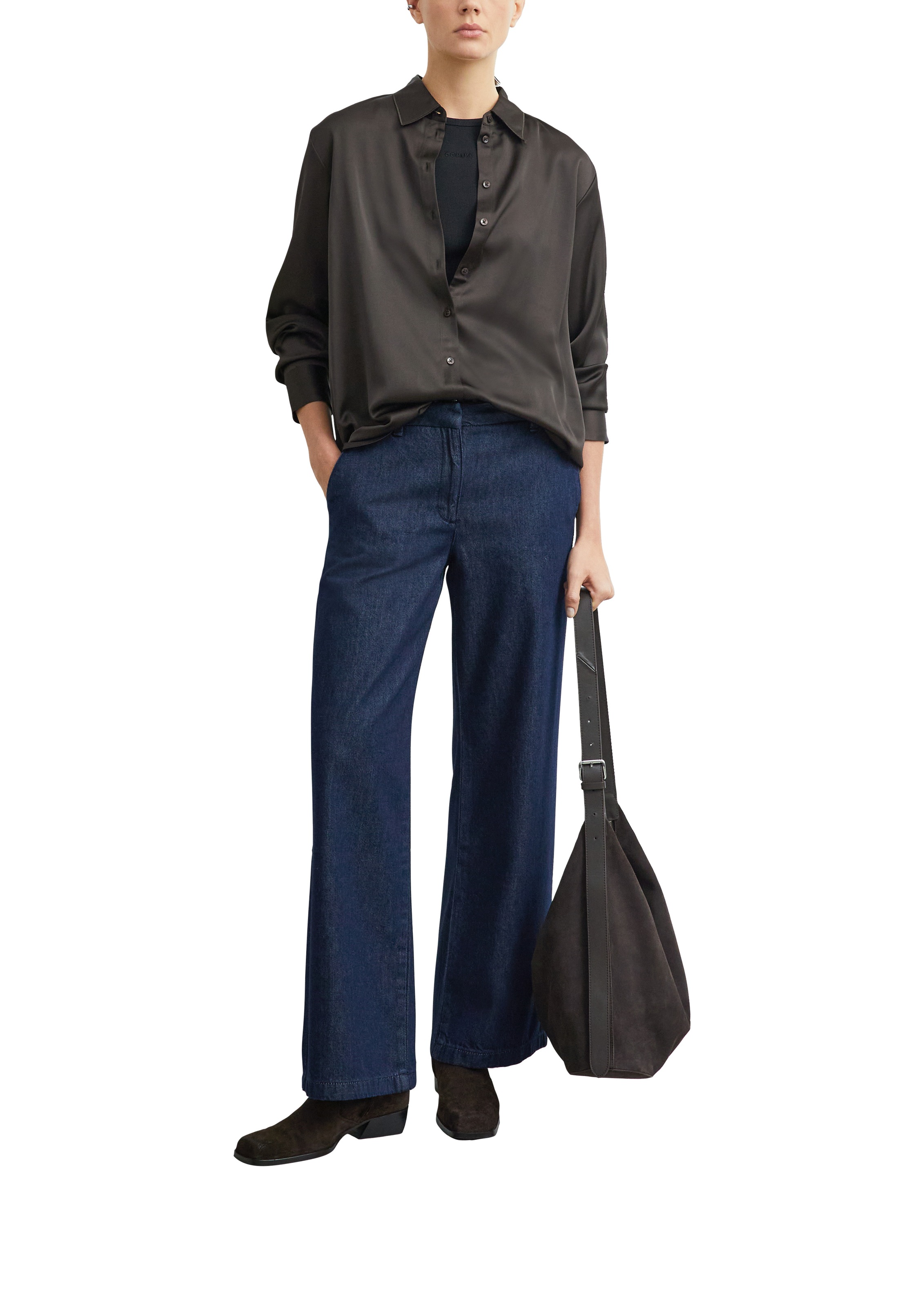 Comma Weite Jeans »Style Marlene« mit Lyocell und Eingrifftaschen