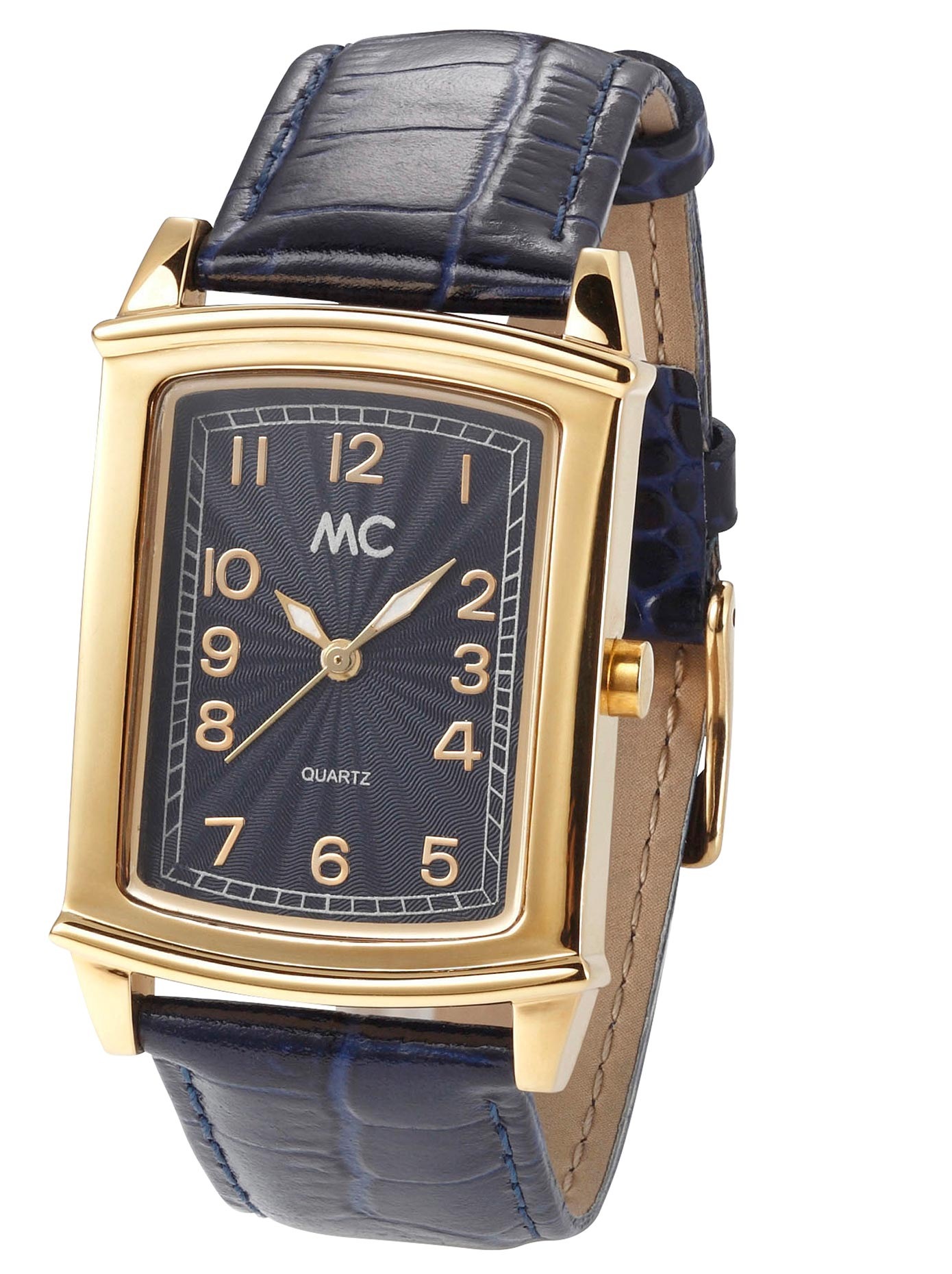 Damenuhr mit goldfarbenfarbigem Gehäuse