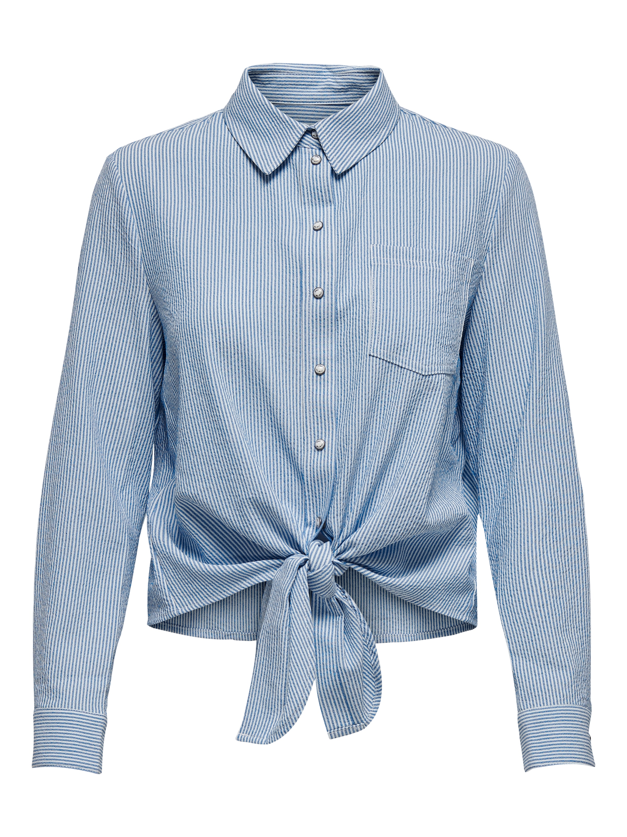 ONLY Blouse chemise »ONLLECEY LS KNOT SHIRT NOOS WVN«