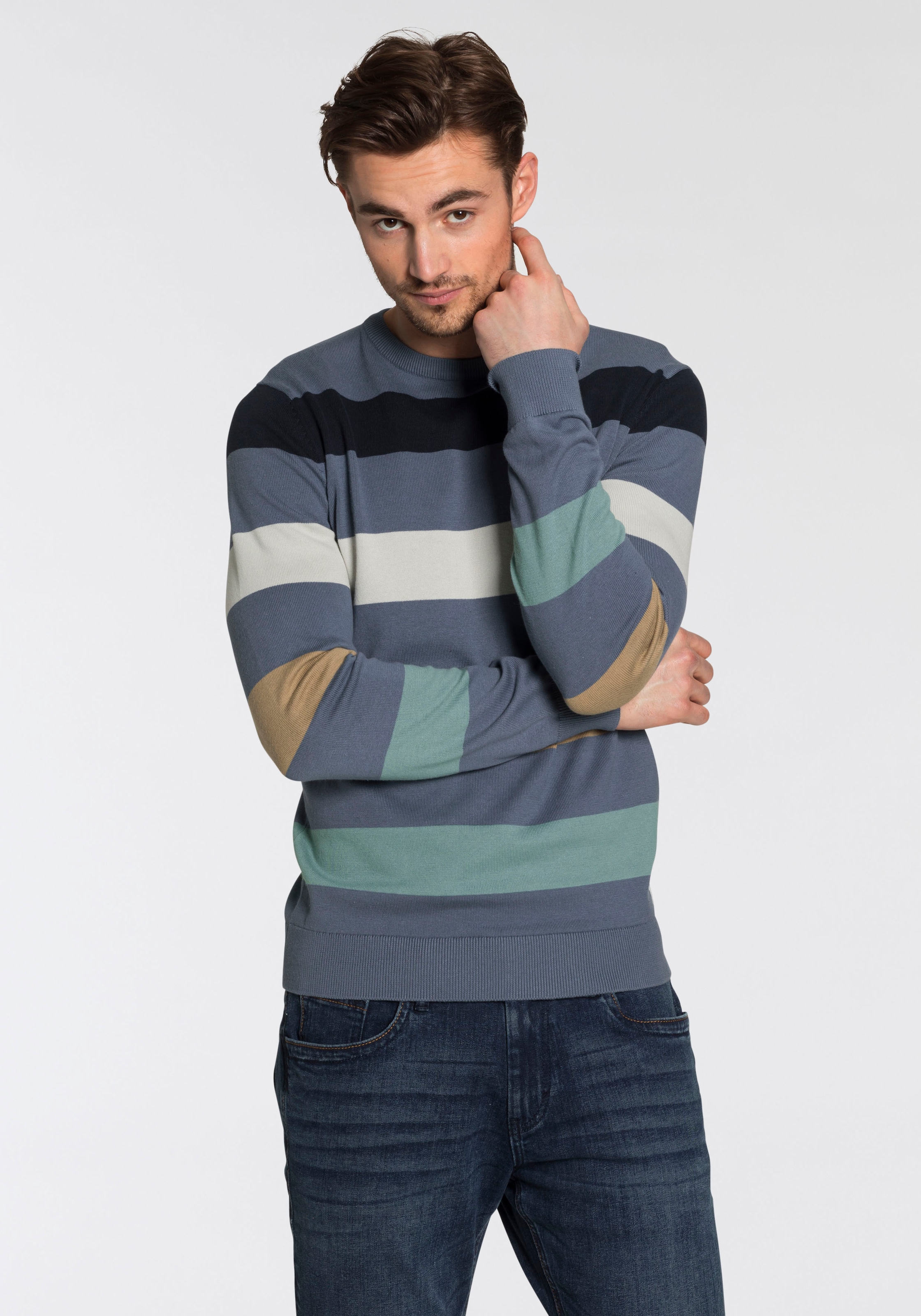 Image of TOM TAILOR Strickpullover mit Blockstreifen