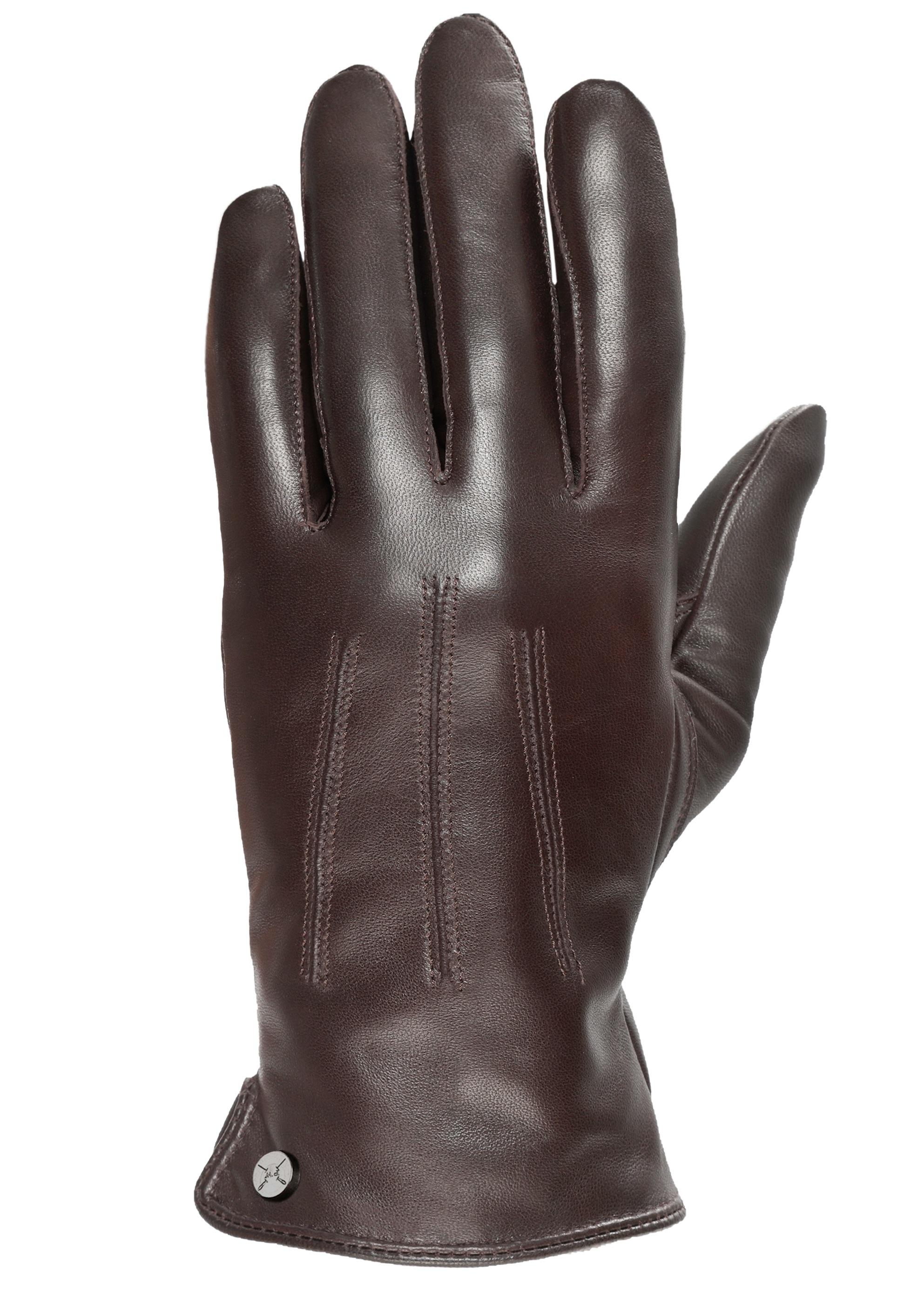 PEARLWOOD Lederhandschuhe »GRAY«, (1 Paar), Weiches Innenfutter mit Wollanteil, dekorative Ziernähte