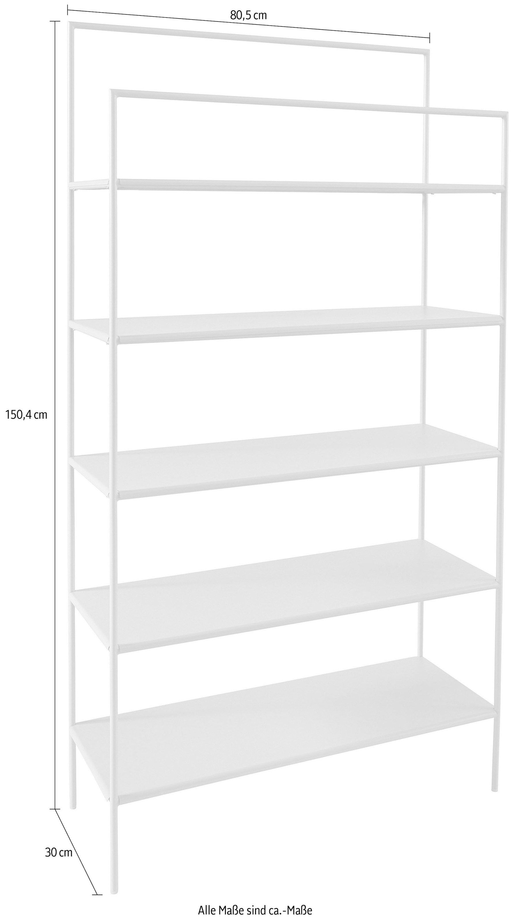LeGer Home by Lena Gercke Mehrzweckregal »Alimo«, minimalistisches Design, Metallgestell, 4 Ablageflächen, Breite 80 cm