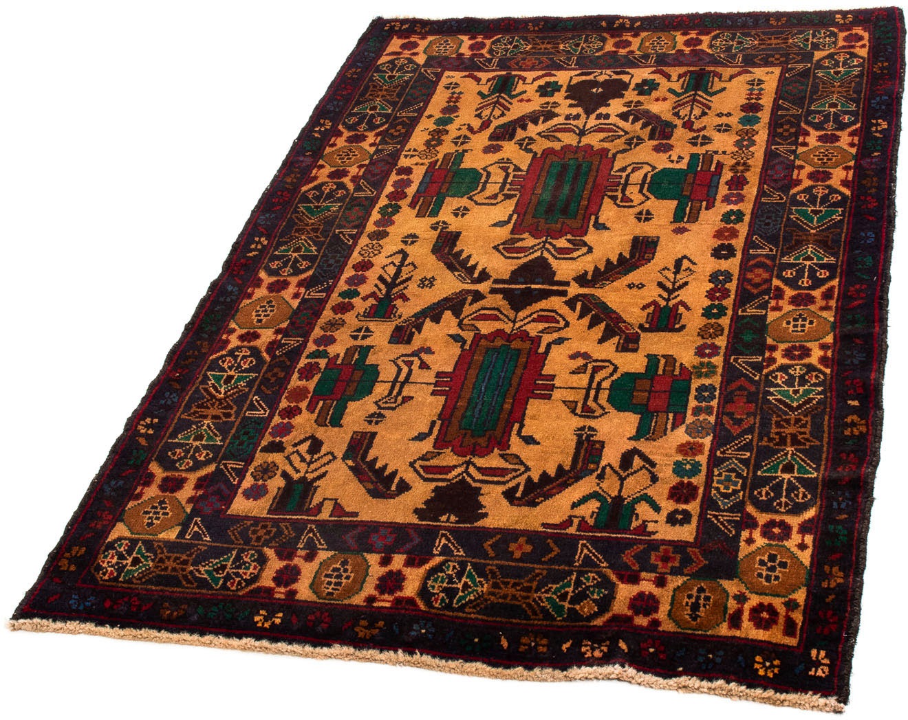 Image of morgenland Orientteppich »Belutsch - 145 x 89 cm - hellbraun«, rechteckig, 8 mm Höhe, Wohnzimmer, Handgeknüpft, Einzelstück mit Zertifikat bei Ackermann Versand Schweiz