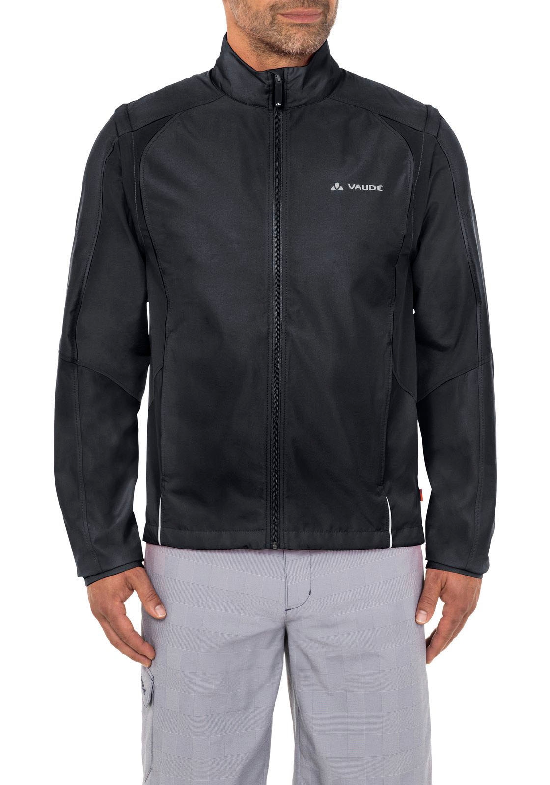 Image of VAUDE Fahrradjacke "Dundee Classic" ohne Kapuze für Radsport und Outdoor-Aktivitäten, winddicht, wasserabweisend
