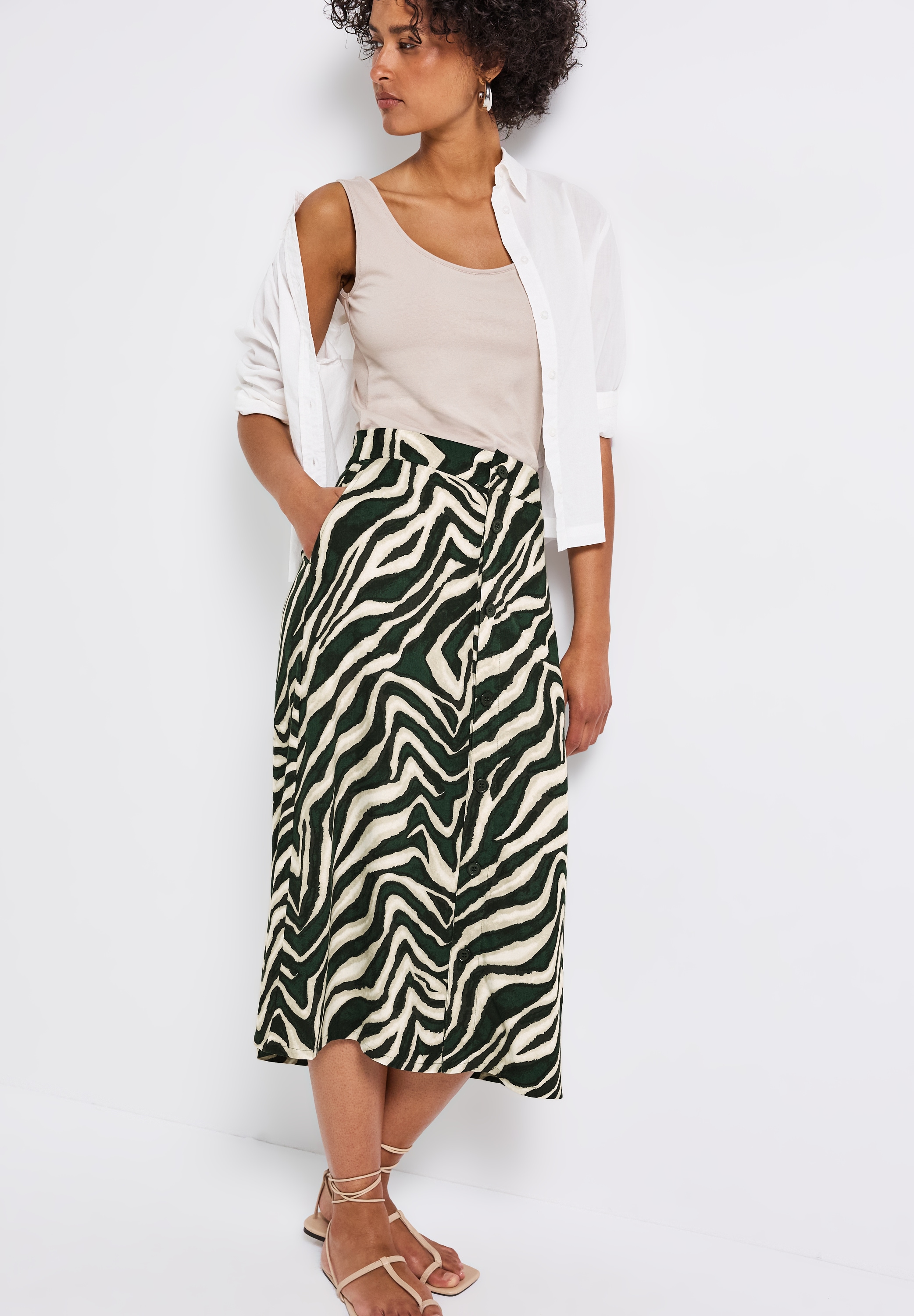 STREET ONE Midirock, mit Animal-Print