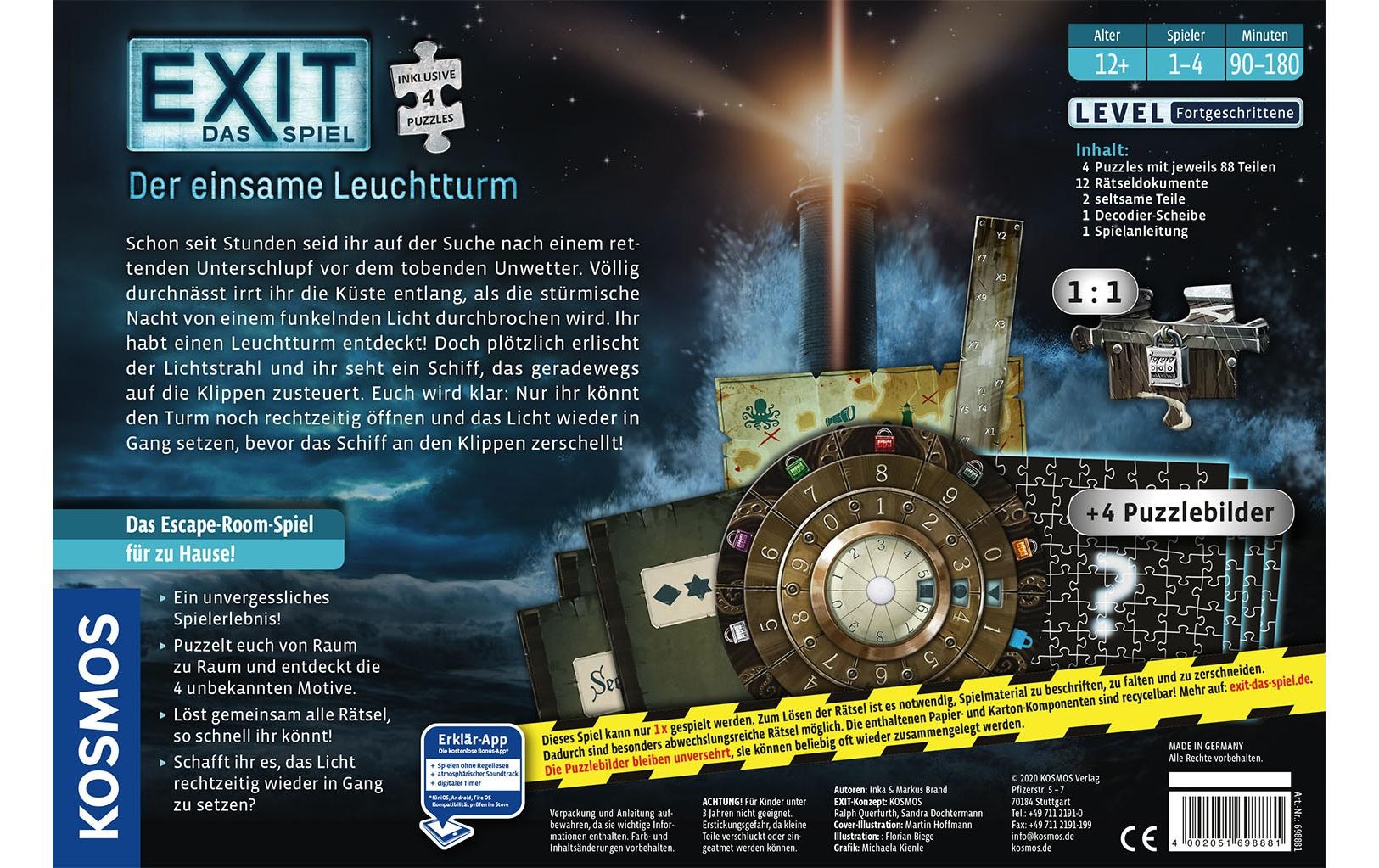 Kosmos Spiel »EXIT&PUZZLE Der einsame Leuchtturm«