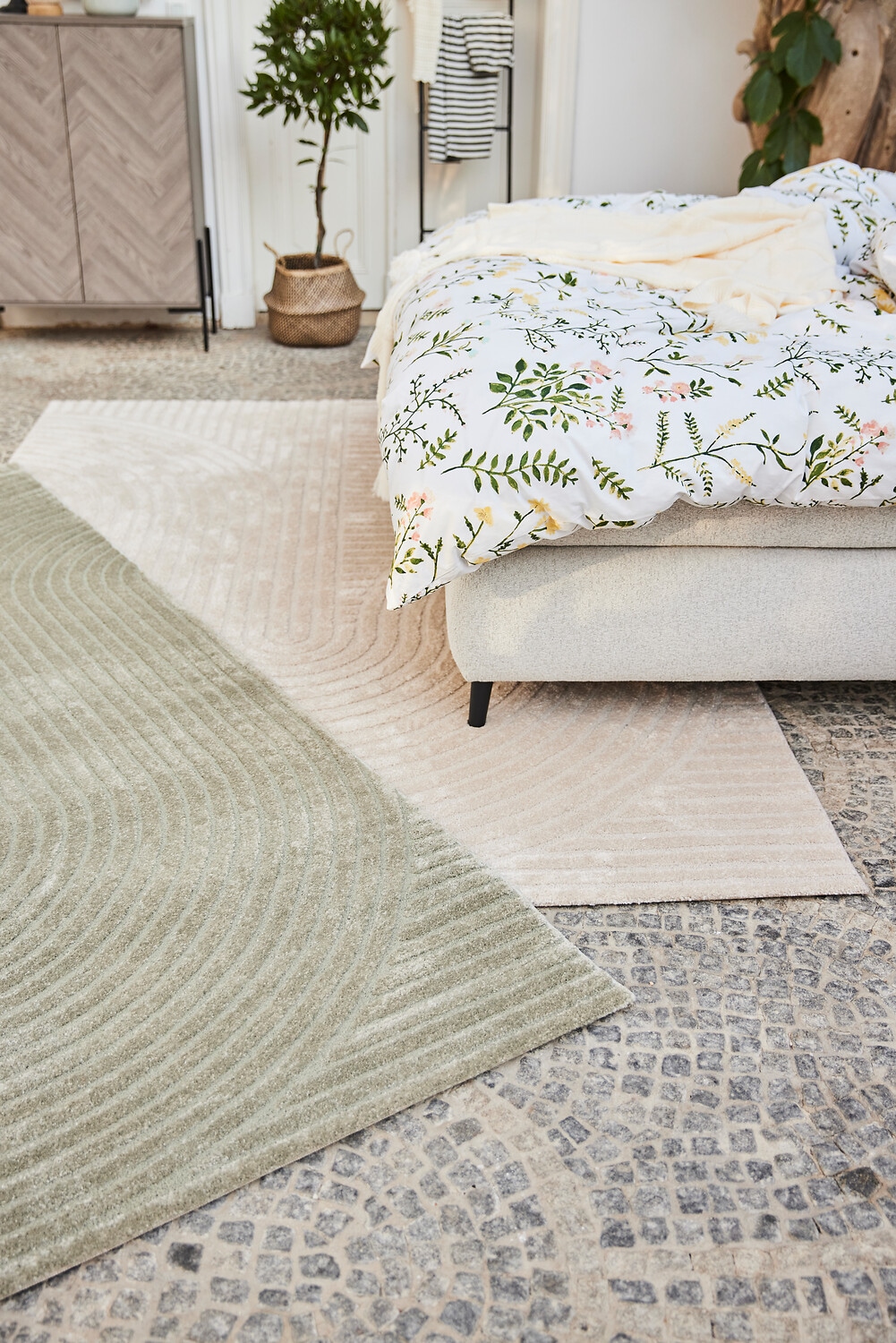 GOODproduct Designteppich »Eliaan 3D Optik/Hoch-Tief Effekt« rechteckig 14 mm Höhe hohe Flordichte und angenehm weich, Teppich Wohnzimmer Boho Design