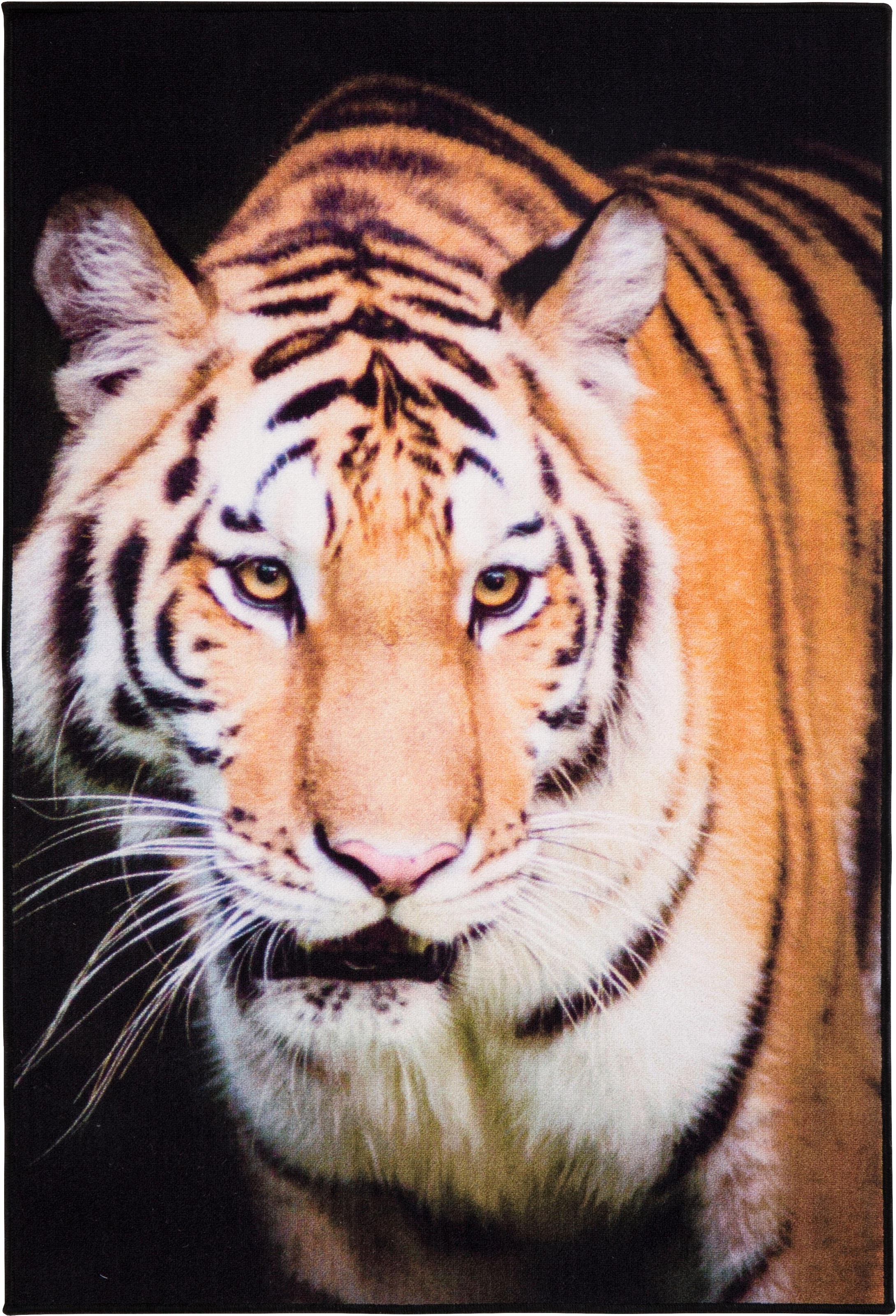 Andiamo Teppich »Tiger«, rechteckig, 4 mm Höhe, bedruckt, Wohnzimmer