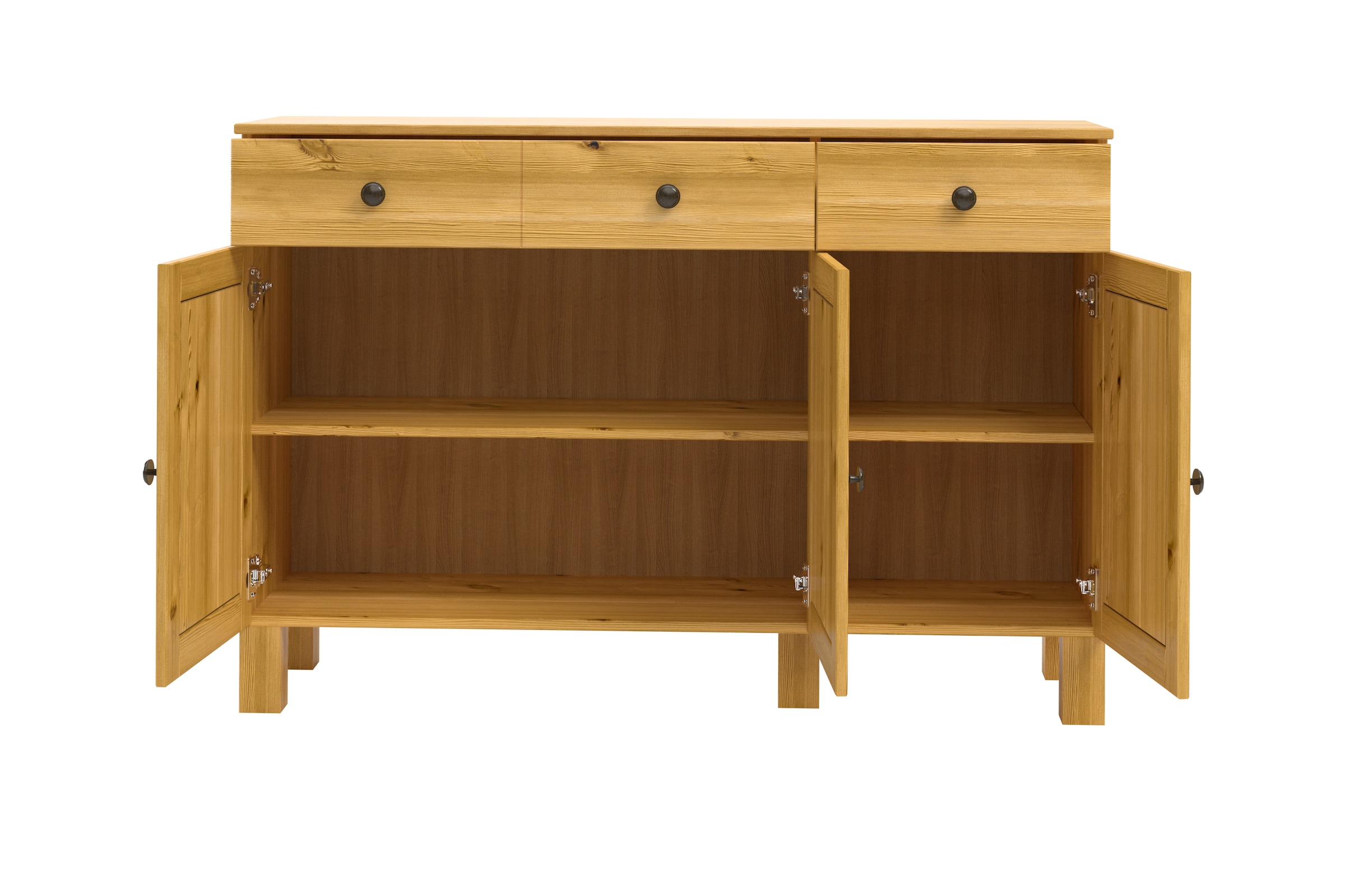 Home affaire Anrichte »Alby2« Mit 3 Türen, 3 Schubkästen und Metallgriffe, Breite 125 cm