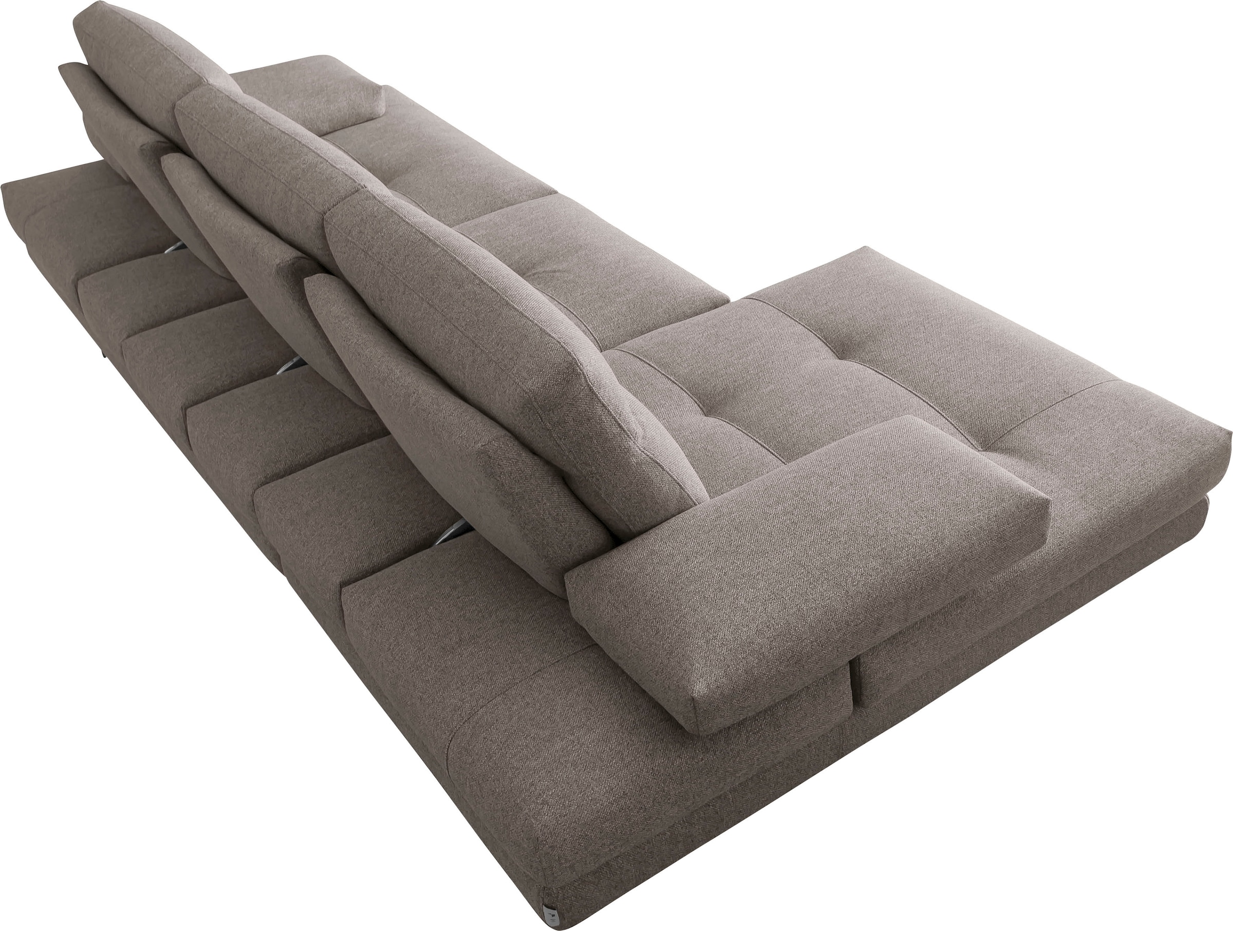 CALIA ITALIA Ecksofa »Toby Wing, B/T: 308/153 cm, Multifunktionssofa, Designsofa, L-Form« inkl. Sitztiefenverstellung und Armlehnfunktion, Füsse in schwarz matt