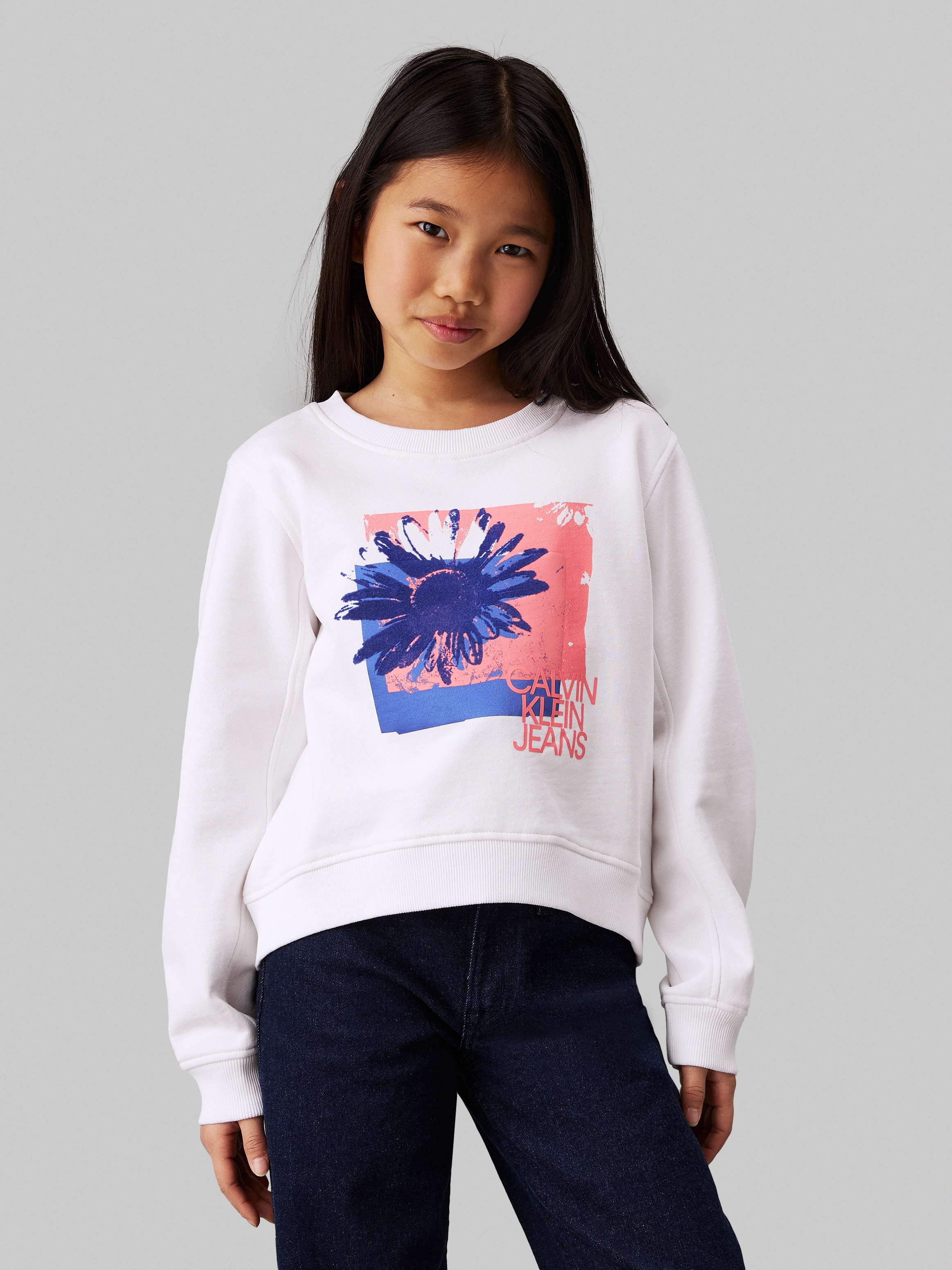 Sweatshirt »Flower Graphic Cn Sweatshirt«, für Kinder bis 16 Jahre und mit Logodruck