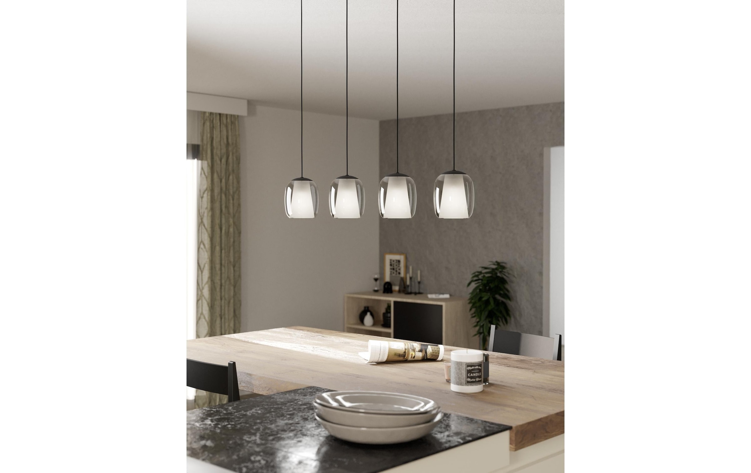 EGLO LED Pendelleuchte »CIAMPINO exkl E27 4x28W«