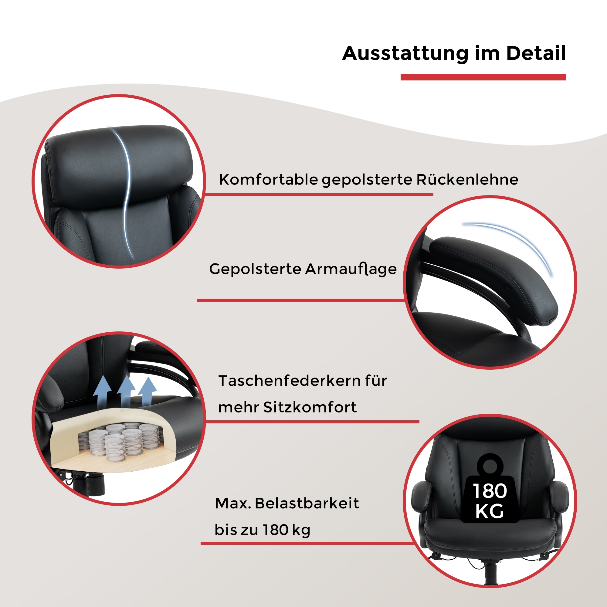 Duo Collection Fauteuil de direction »Ennio« () Ressort, jusqu'à 180kg