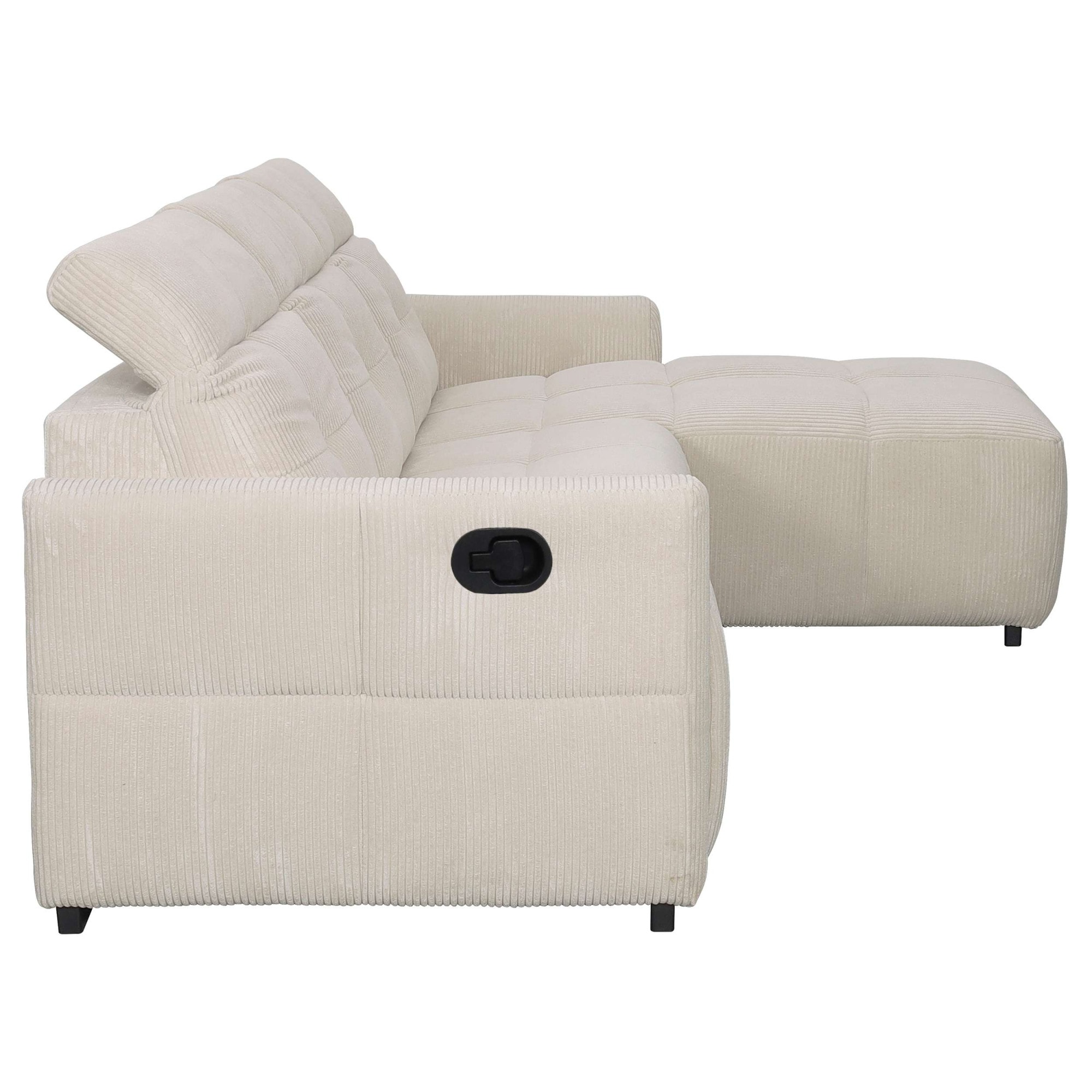 GOODproduct Ecksofa »CAARLA Cord, L-Form, 261 cm, man. oder elektr. Relaxfunktion (USB-A/C)« mit USB-A und USB-C bei elektrischer Ausführung, Kopfteilverstellung