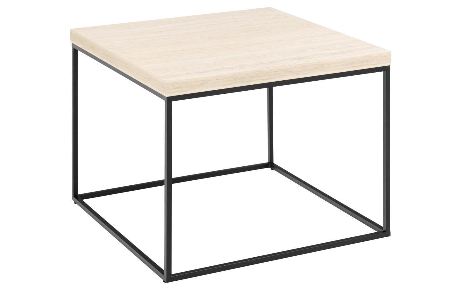Image of AC Design Couchtisch "Barossa, Wohnzimmer-Tisch, quadratisch, in Steinoptik, Modern" Stabile schwarze Stahlbeine, in mehreren Varianten, Breite: 60 cm