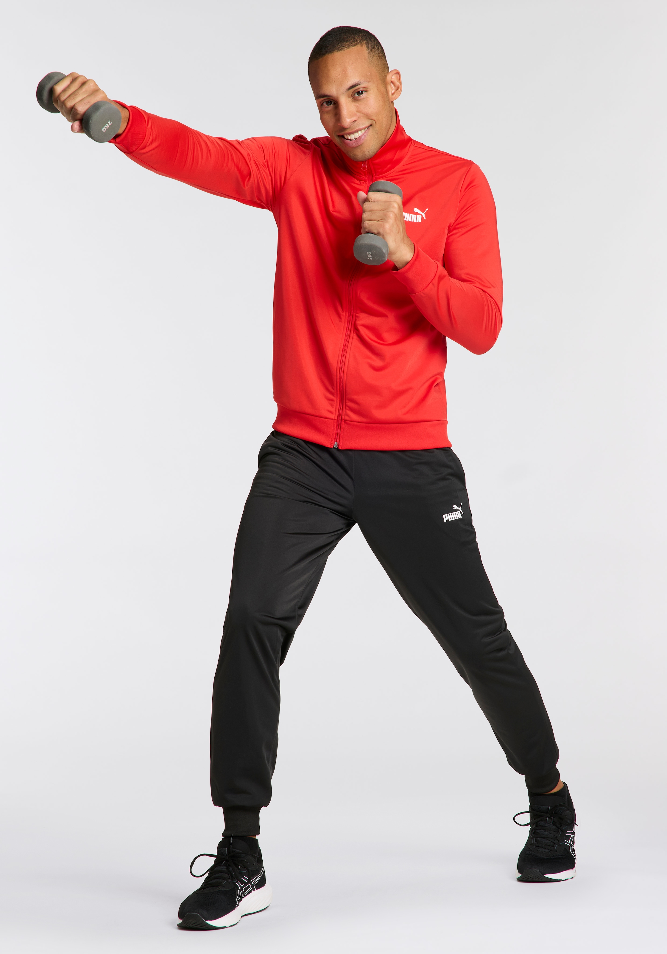 PUMA Trainingsanzug »ESS POLY SUIT CL«, (2 tlg.), Sportanzug im Casual Style