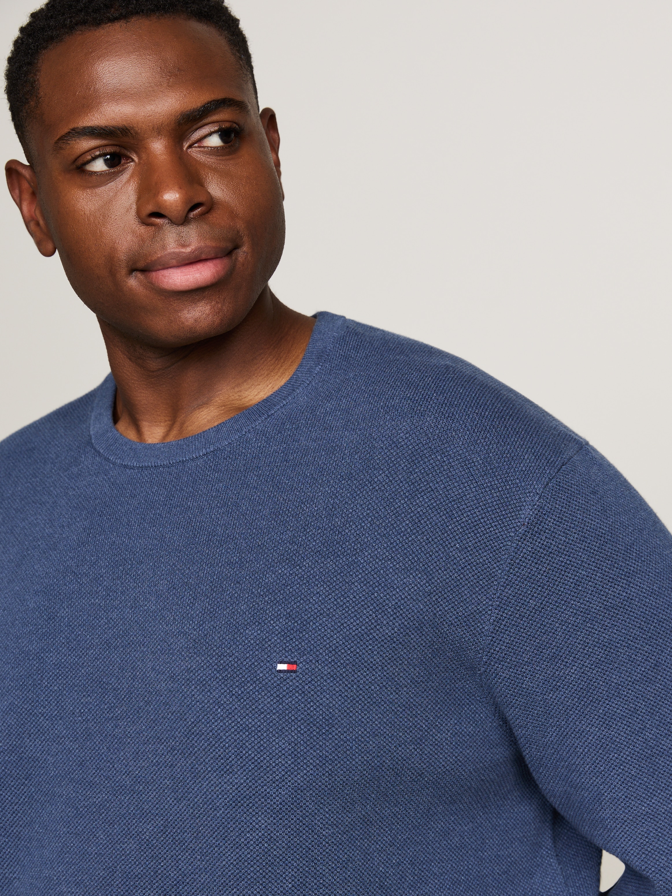 Tommy Hilfiger Big & Tall Rundhalspullover »BT-ESSENTIAL STRUCTURE CREW NECK«, Grosse Grössen