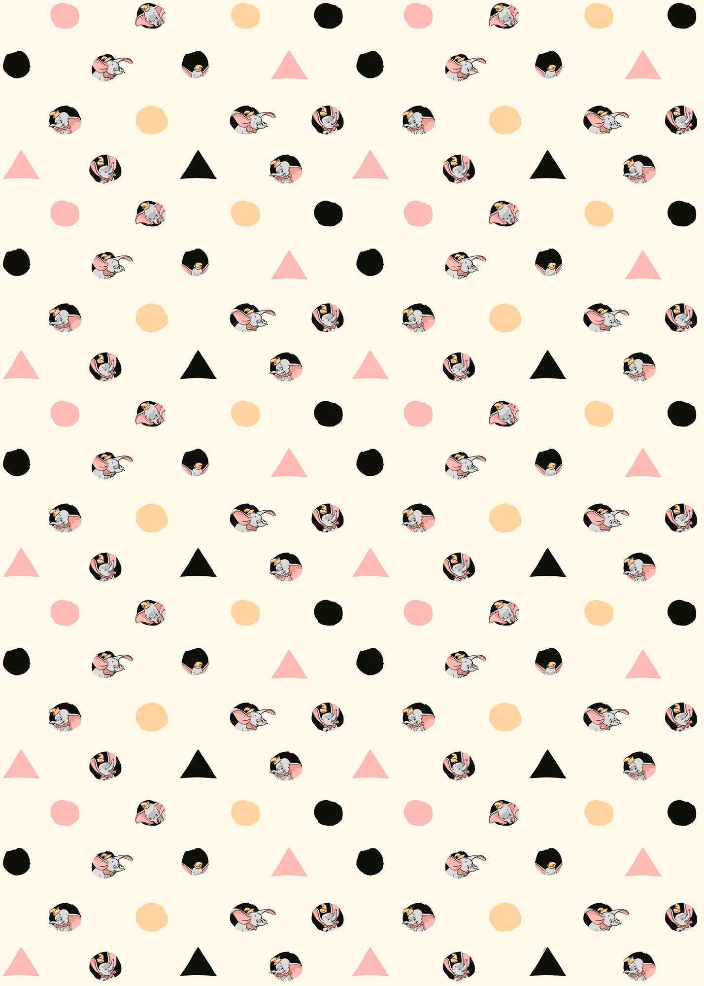 Image of Komar Vliestapete "Digitaldruck Vlies - Dumbo Angles & Dots - Grösse 200 x 280 cm" bedruckt glatt Kinderzimmer
