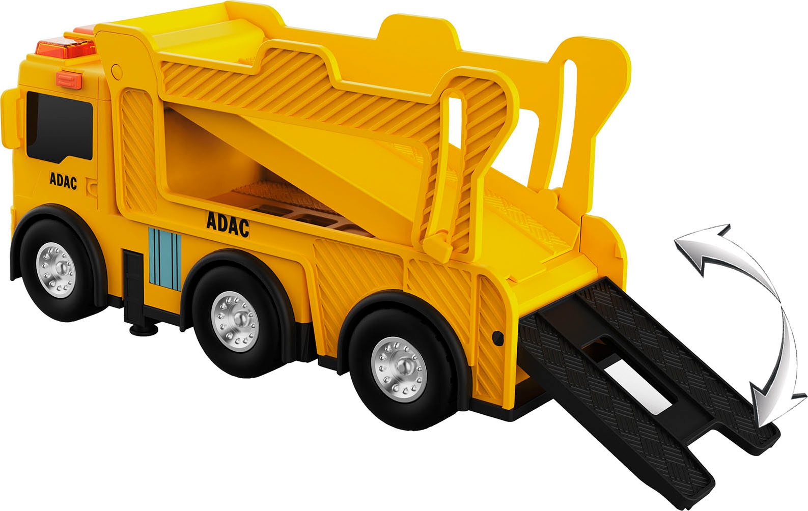 Happy People Spielzeug-Auto »ADAC MAN Autotransporter« inklusive 2 Autos; mit Licht- und Soundeffekt