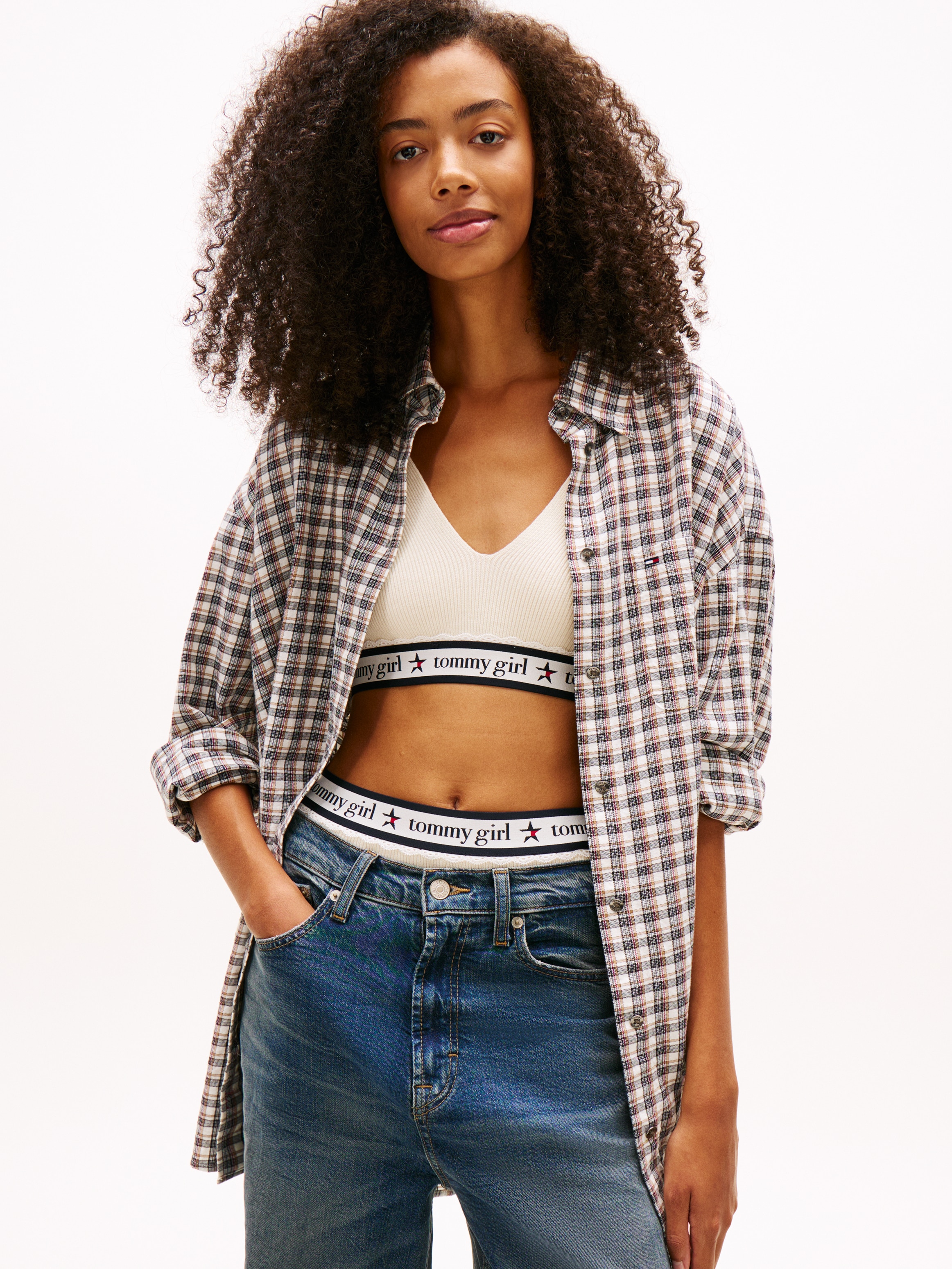 Image of Tommy Jeans Karobluse "TJW OVS CHIECKED SHIRT EXT"