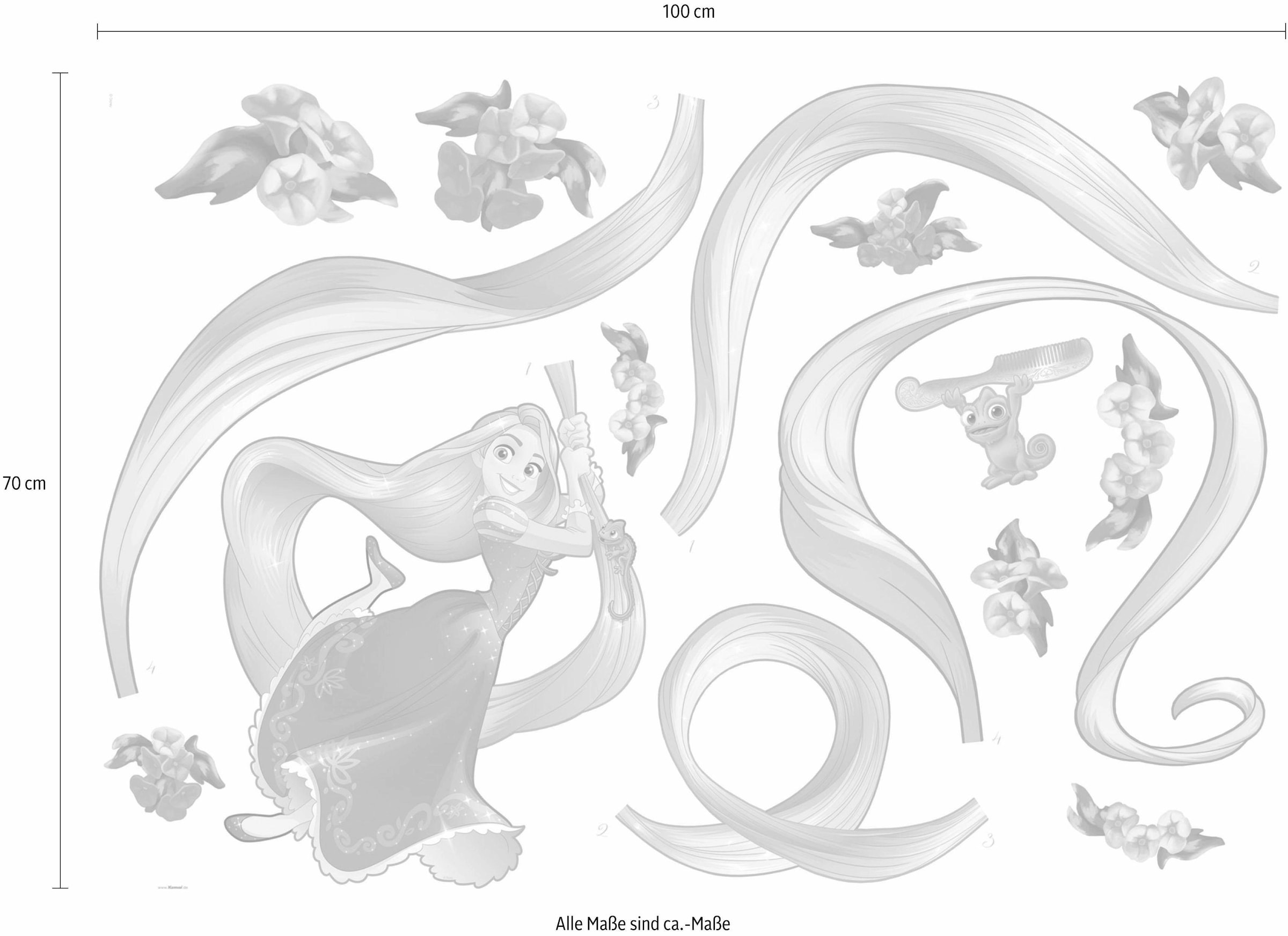 Komar Wandtattoo »Rapunzel - Grösse 100 x 70 cm«, selbstklebend, Wandsticker, Kinderzimmer