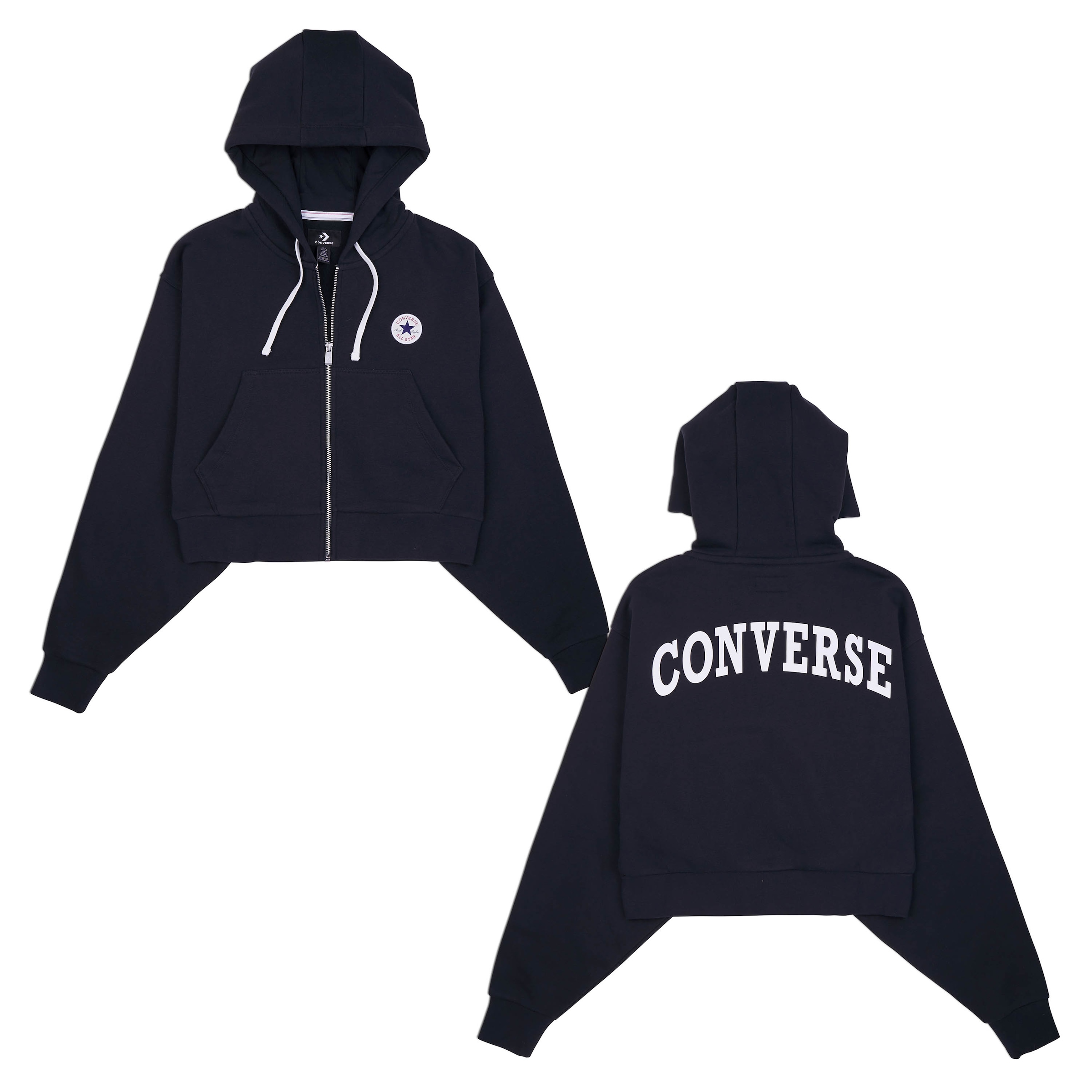 Converse Sweatjacke »WOMEN'S CONVERSE RETRO FULL-ZIP HOODIE«, cropped