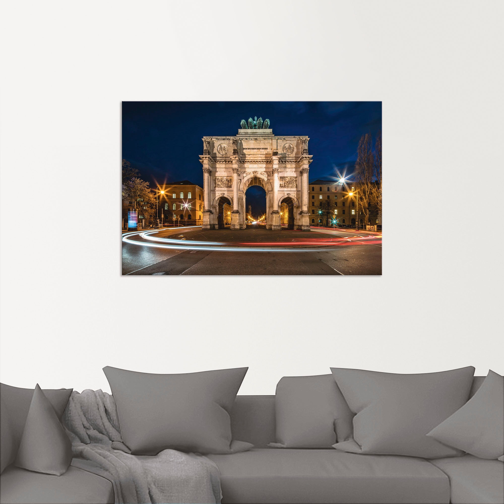 Artland Wandbild »Siegestor München, Deutschland«, Elemente der Architektur, (1 St.), als Alubild, Outdoorbild, Leinwandbild in verschied. Grössen
