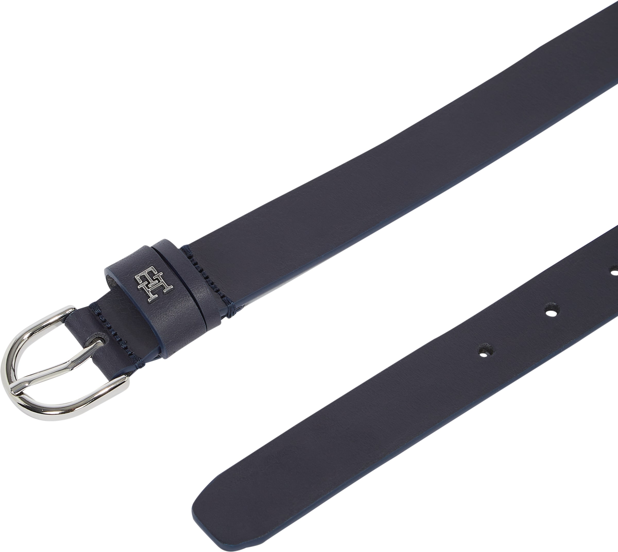 Tommy Hilfiger Ledergürtel »ESSENTIAL EFFORTLESS 2.5 SV«, Einfachdornschliesse, Metallemblem