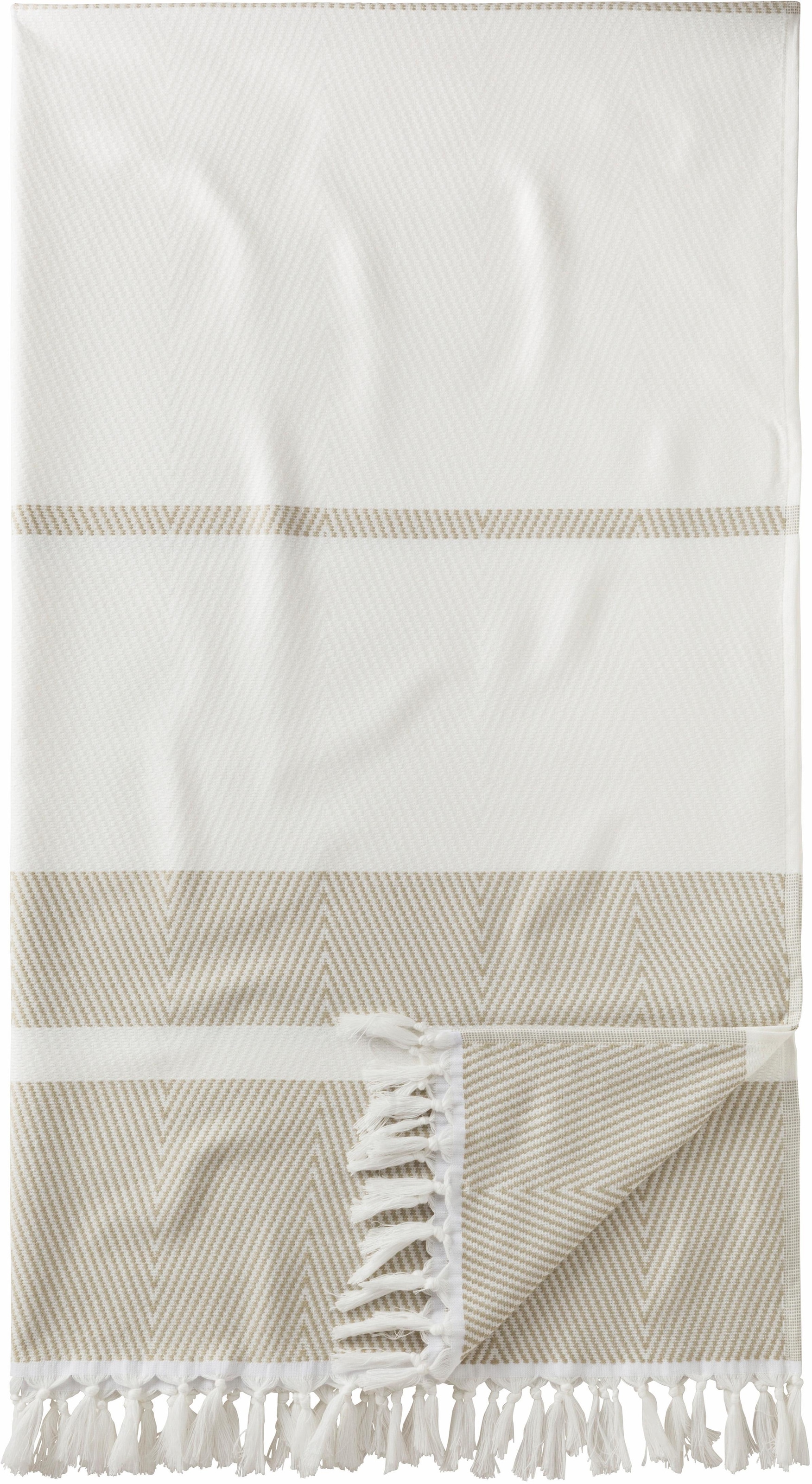 Egeria Hamamtuch »Pestemal Herri«, (1 St.), 100x180 cm, mit Muster & Fransen, ideal als Strandtuch