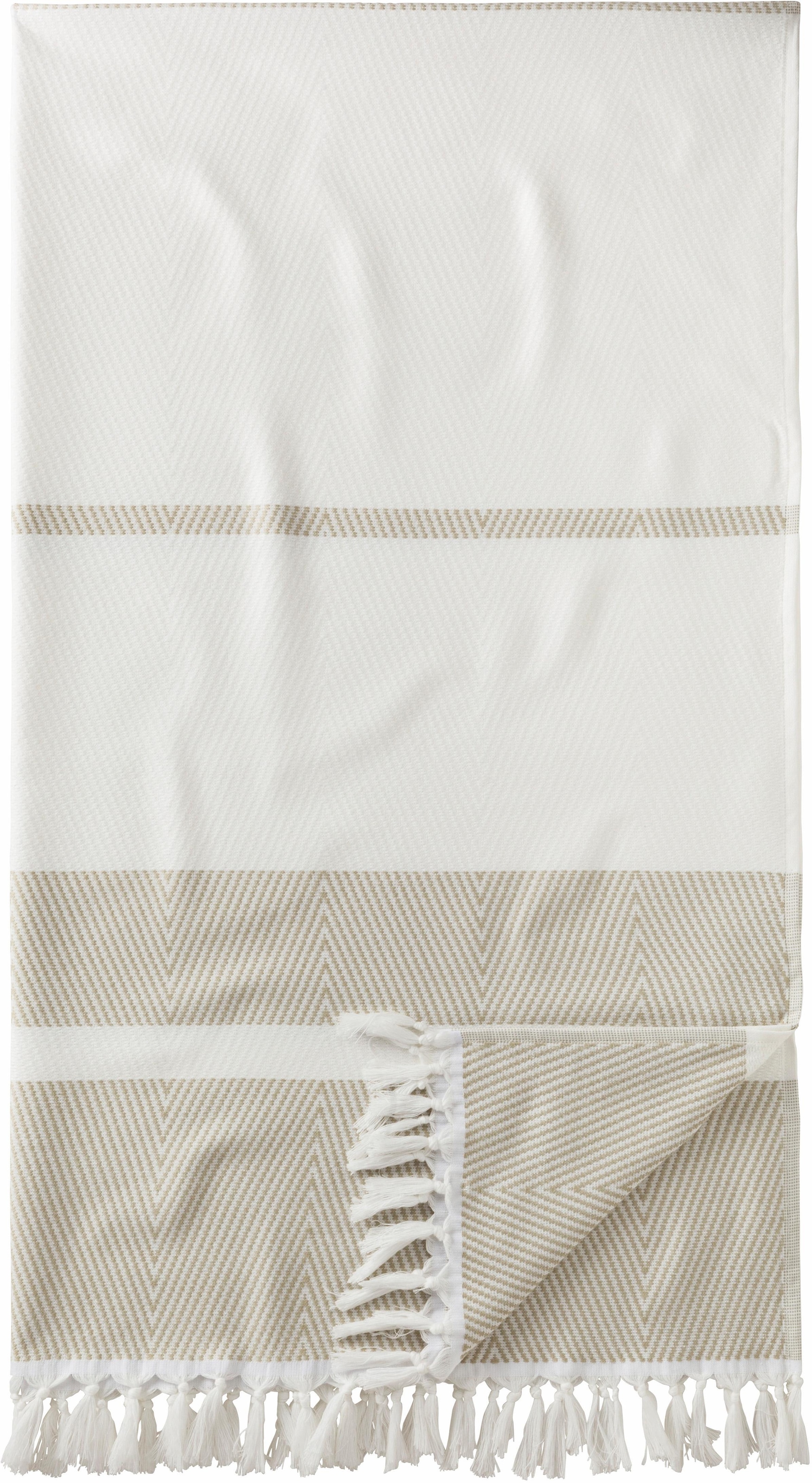 Image of Egeria Hamamtuch "Pestemal Herri" 100x180 cm, mit Muster & Fransen, ideal als Strandtuch