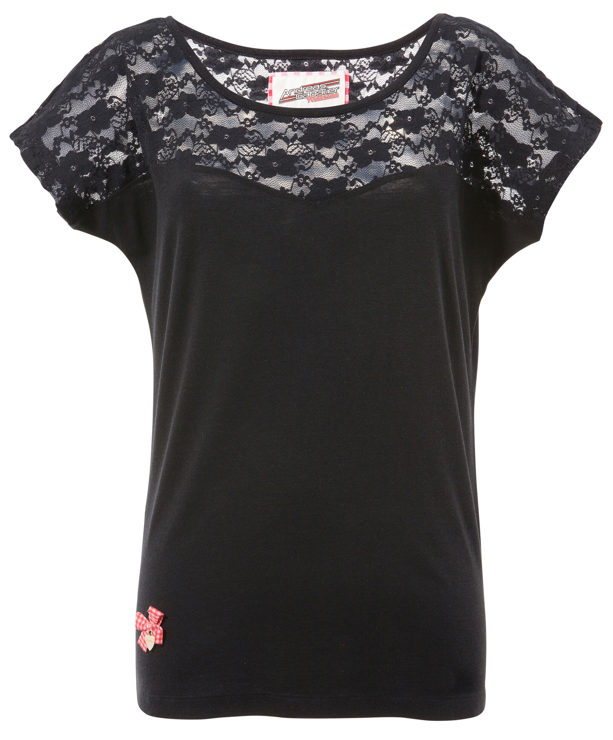 Andreas Gabalier Kollektion Trachtenshirt, Damen mit Spitzeneinsatz und Glitzerdruck... kaufen