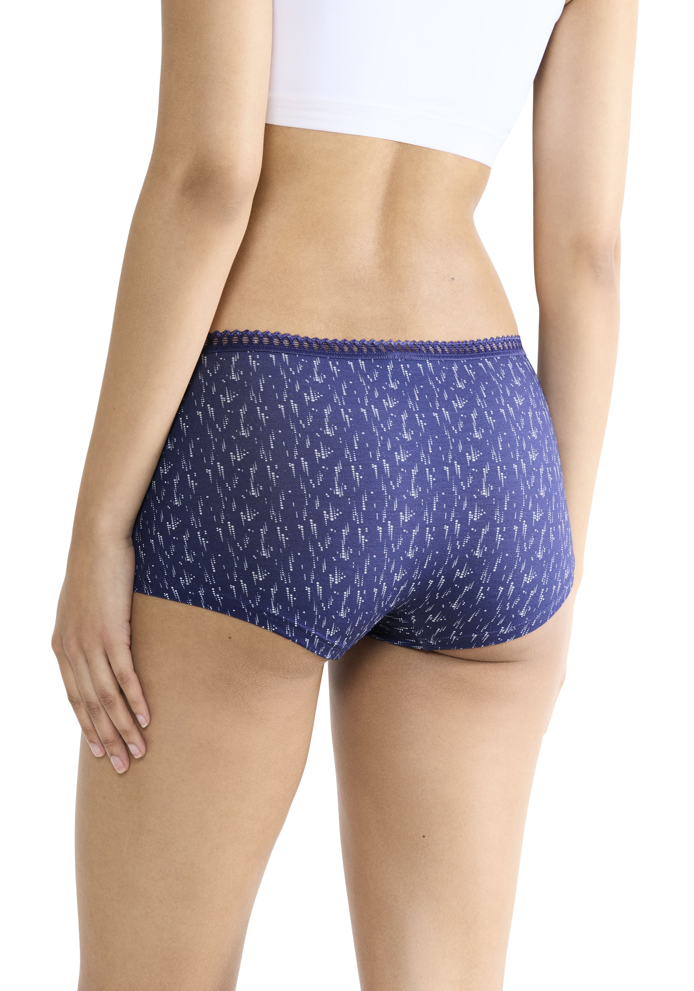 sloggi Panty »GO Crush« 3er Pack,  mit Spitzendetails, Cotton-Mix