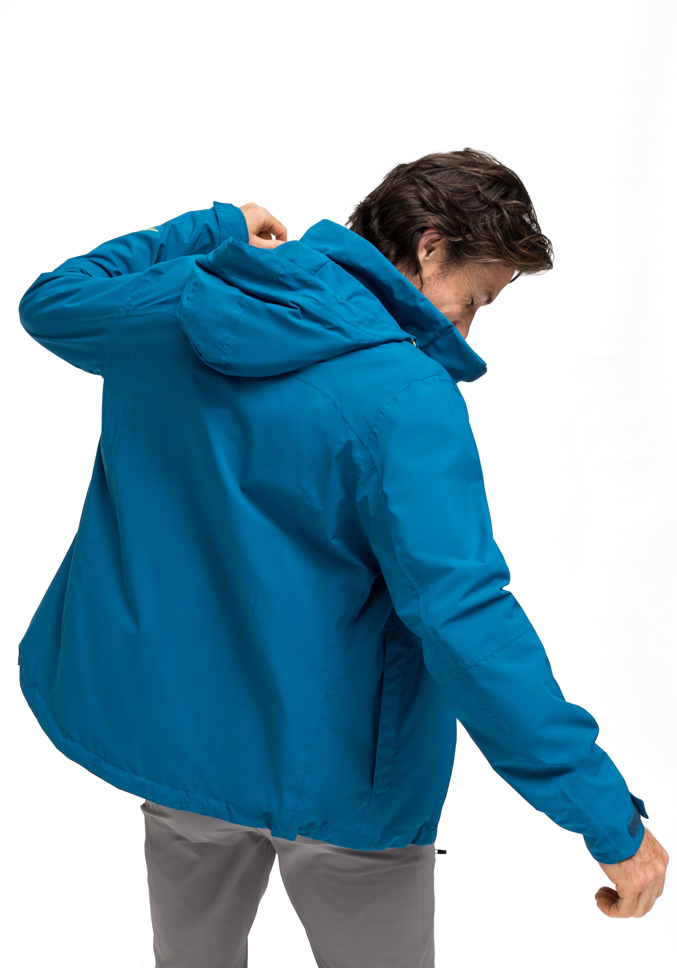 Maier Sports Outdoorjacke »Metor rec M«, Herren Regenjacke wasserdicht mit Kapuze, 2 Taschen aussen, Innentasche