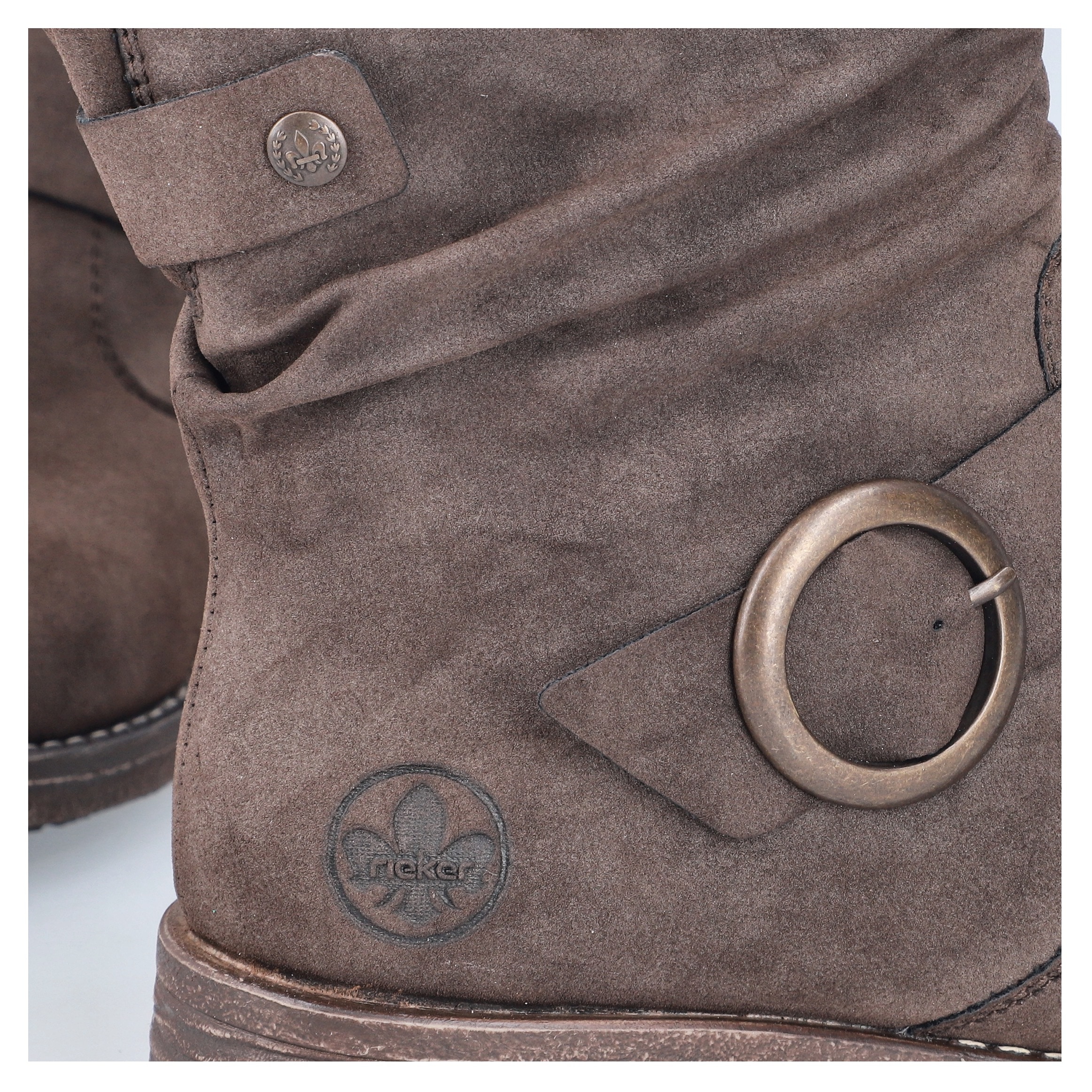 Rieker Bottines  Boots, Blockabsatz, slouchy Schaft und Innenreissverschluss