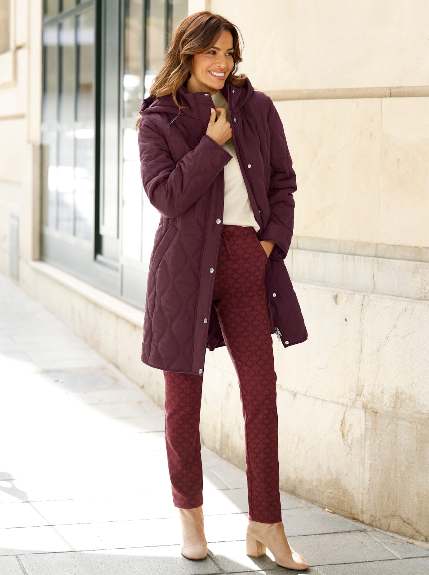 Classic Basics Steppjacke mit Kapuze