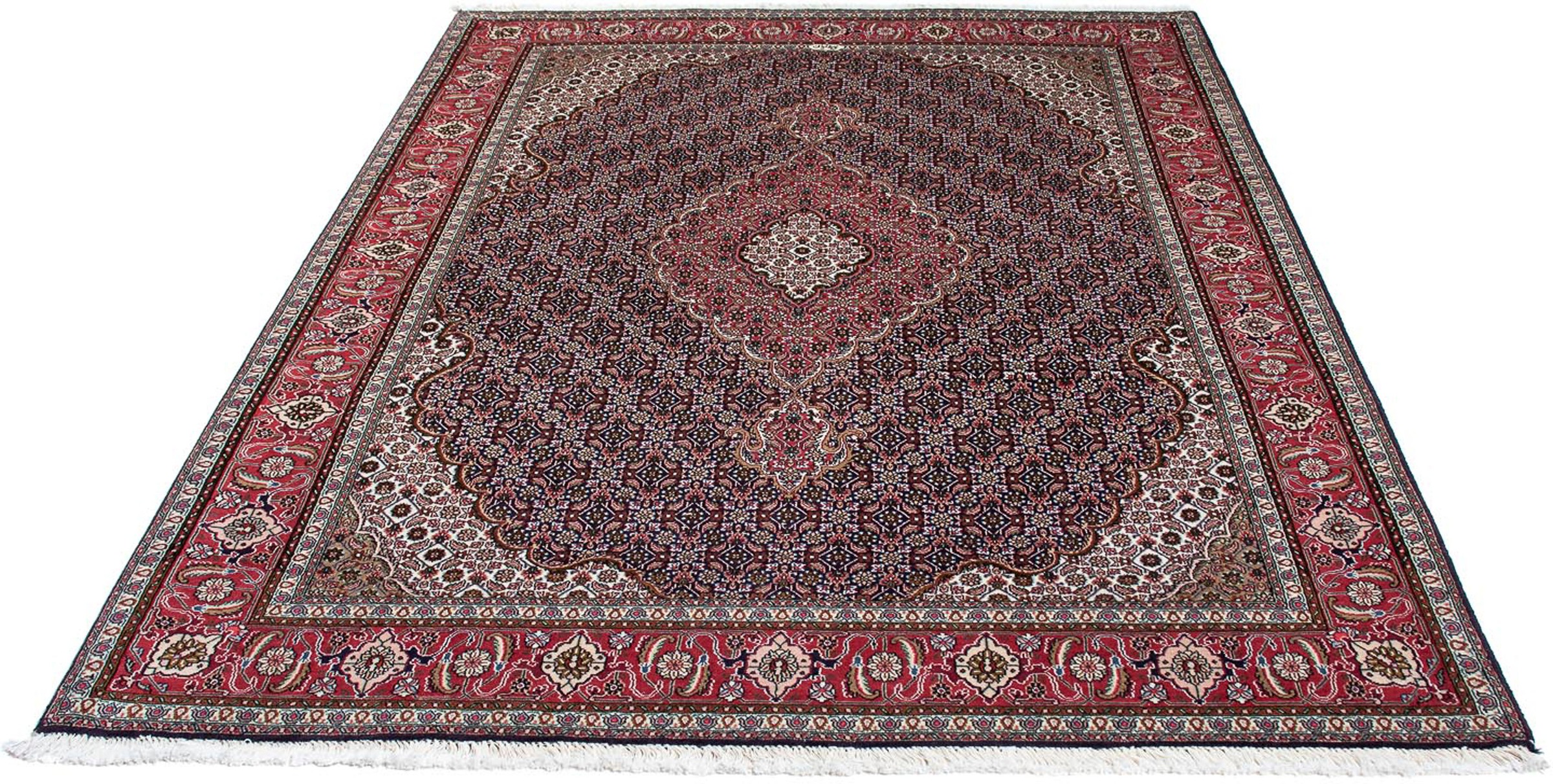 Image of morgenland Orientteppich »Perser - Täbriz - 207 x 148 cm - mehrfarbig«, rechteckig, 10 mm Höhe, Wohnzimmer, Handgeknüpft, Einzelstück mit Zertifikat bei Ackermann Versand Schweiz