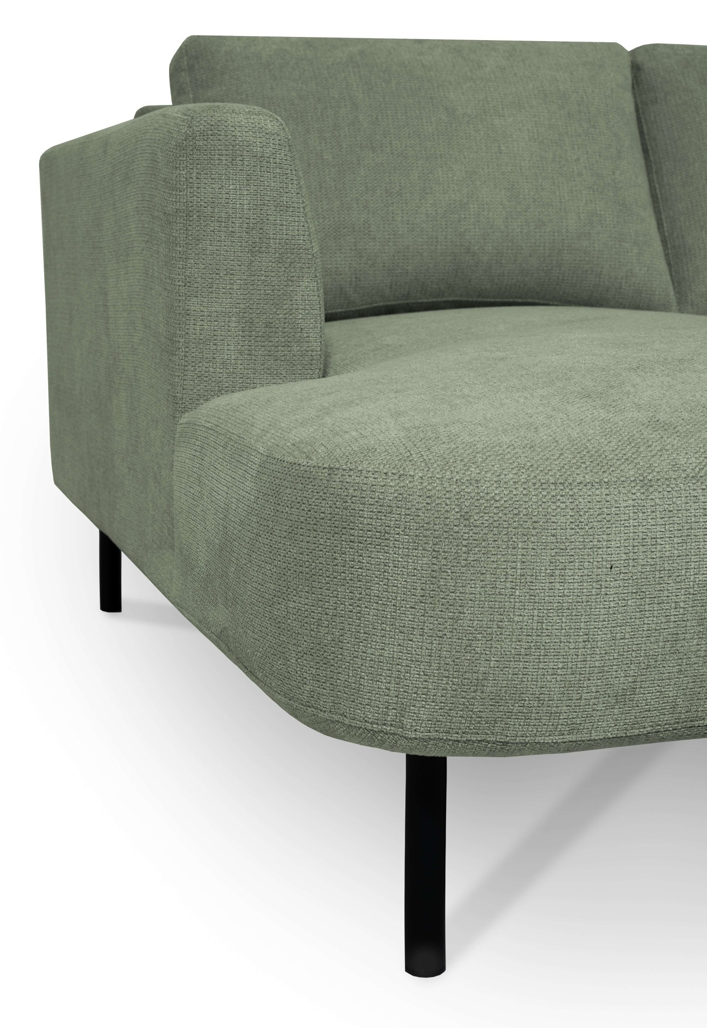 GOODproduct Wohnlandschaft »Cesola« in weichem Chenille-Stoff, Breite 327 cm, mit schwarzen Metallfüssen