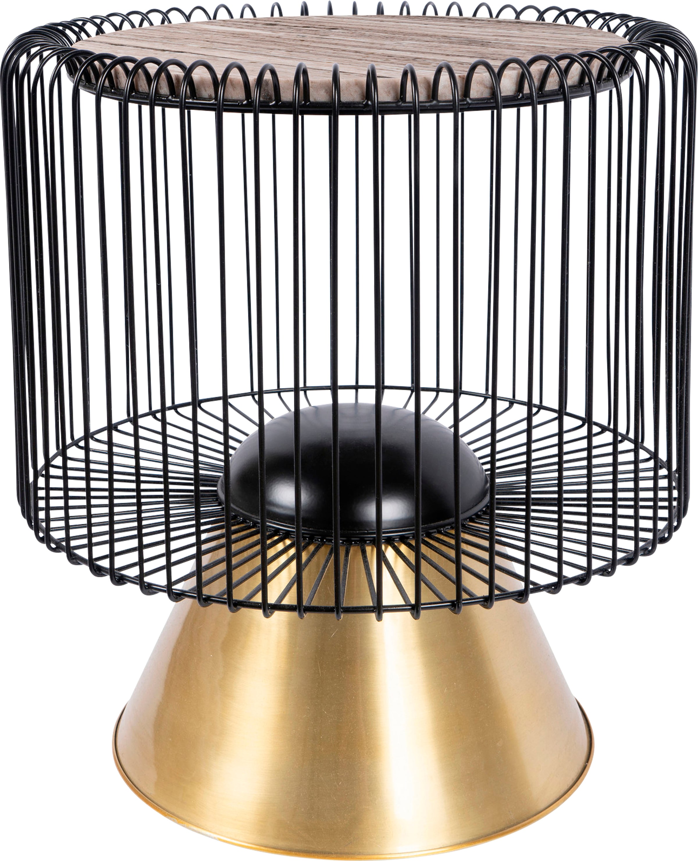 Image of Kayoom Beistelltisch "Malibu 125, Runde Platte aus original Marmor, pflegeleicht" 1 Stk. tlg. ø-Marmorplatte: ca. 40 cm, angesagtes Metalldesign, pflegeleicht
