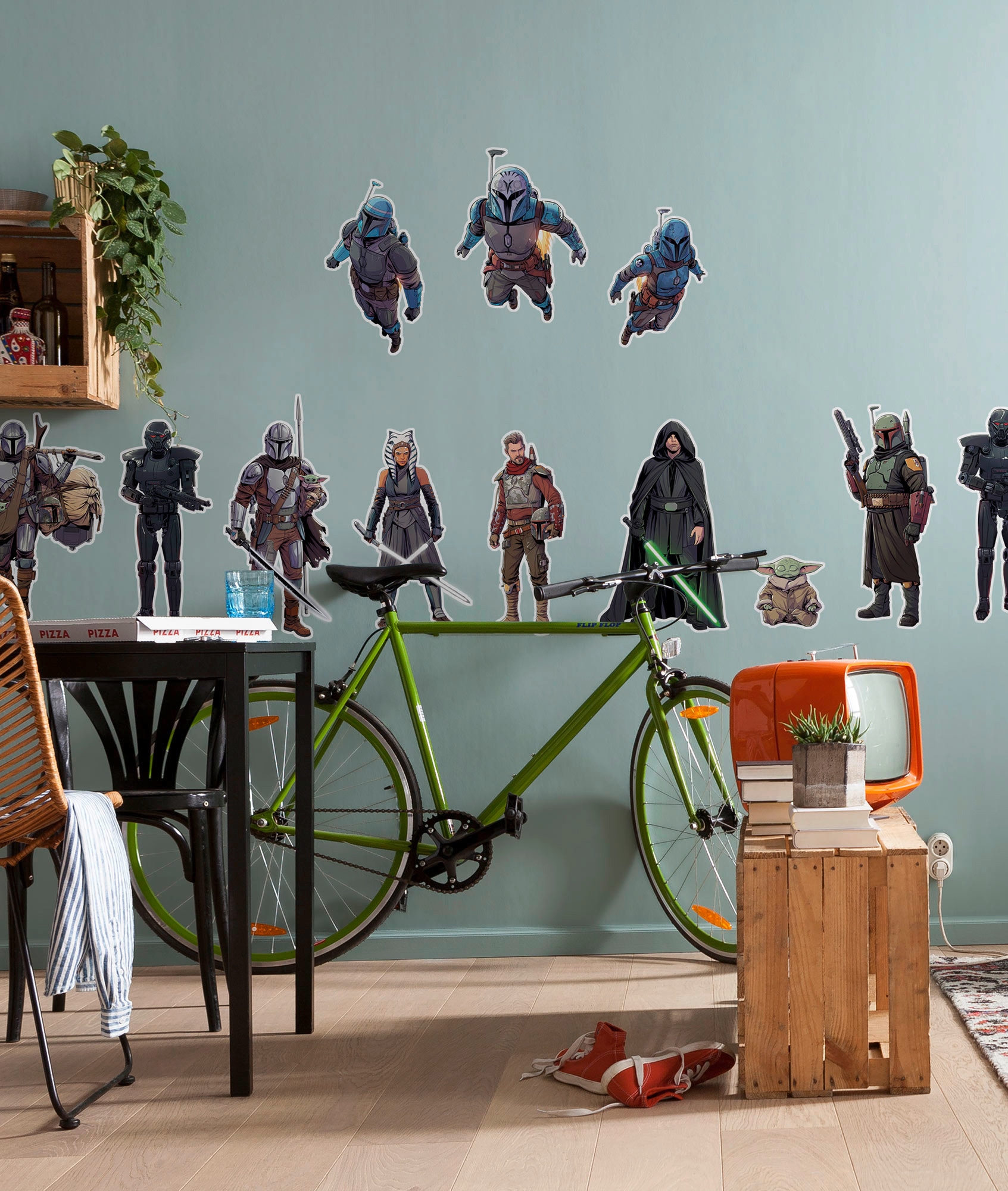 Komar Wandtattoo »Mandalorian Iconic Figures - Grösse 100 x 70 cm«, (12 St.), selbstklebend, Wandsticker, Kinderzimmer