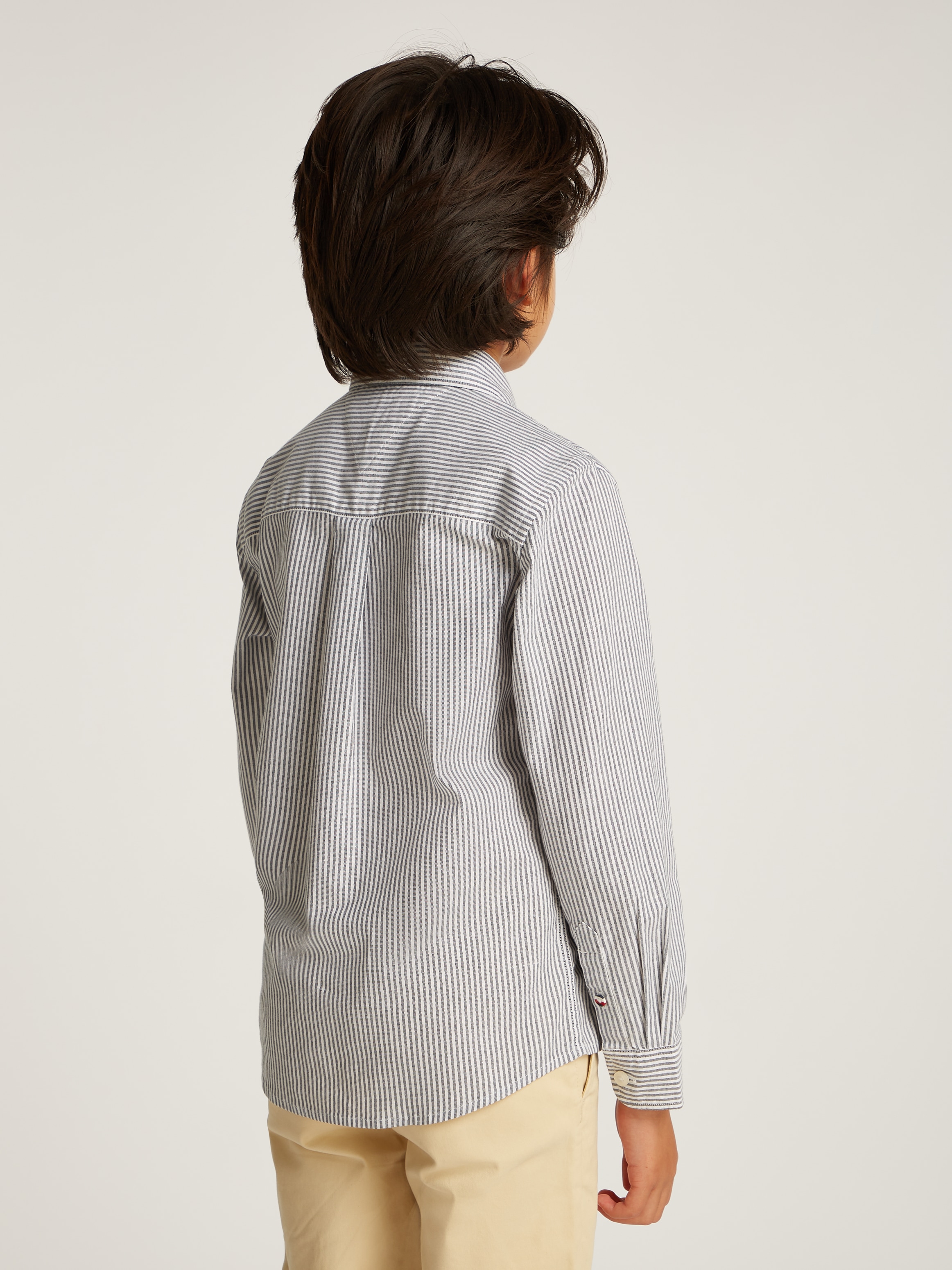 Tommy Hilfiger Chemise à manches longues Button-Down-Kragen, elastische Baumwoll-Qualität, Kinder bis 16 Jahre